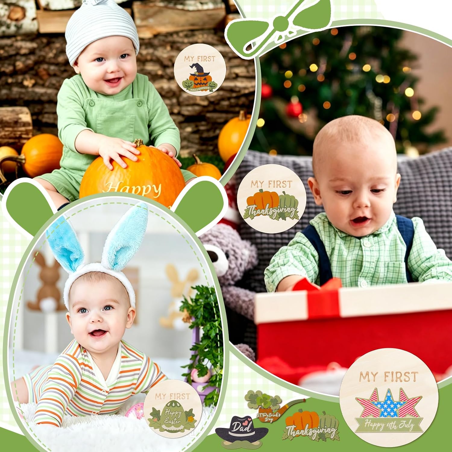 Thumbnail 6 de Wooden Baby Milestone Signs