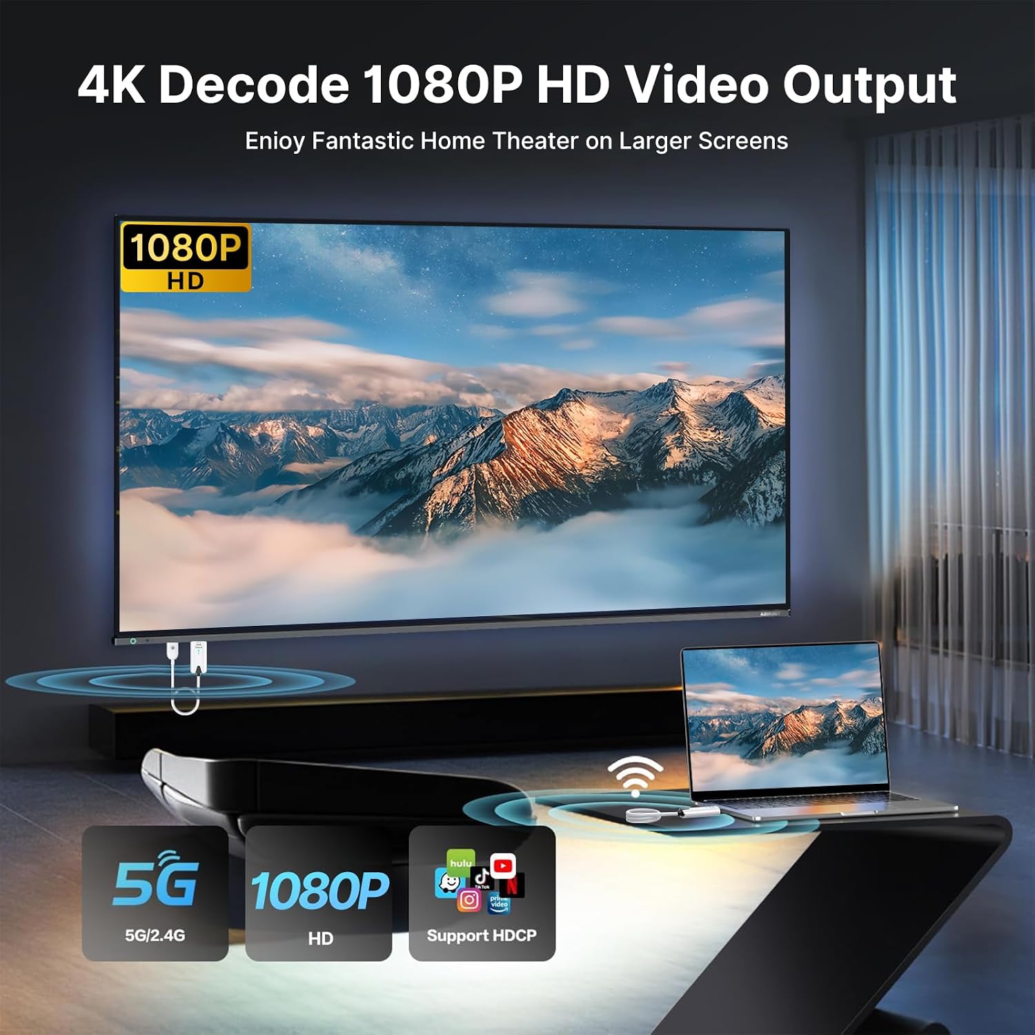 Thumbnail 5 de OiDiPi Wireless HDMI Transmitter and Receiver 1080P