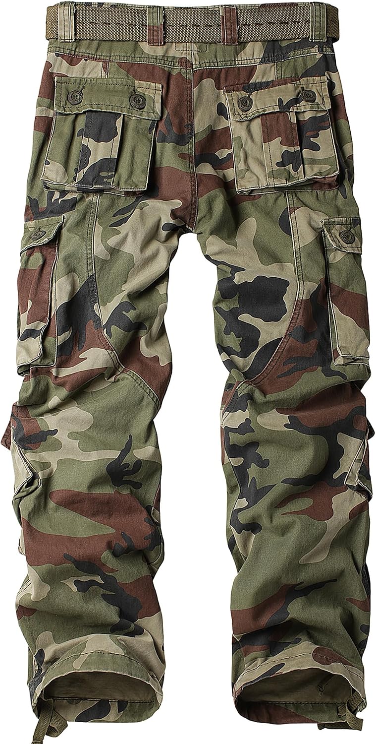 Thumbnail 2 de AKHIKING Men's Camo Cargo Pants 8 Pockets