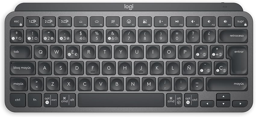 Detalle de Logitech MX Keys Mini teclado 10 días Gris oscuro