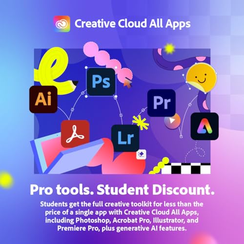 Detalle 2 de Adobe Creative Cloud Pro for Students & Teachers (1 Year) – All Apps with AI features