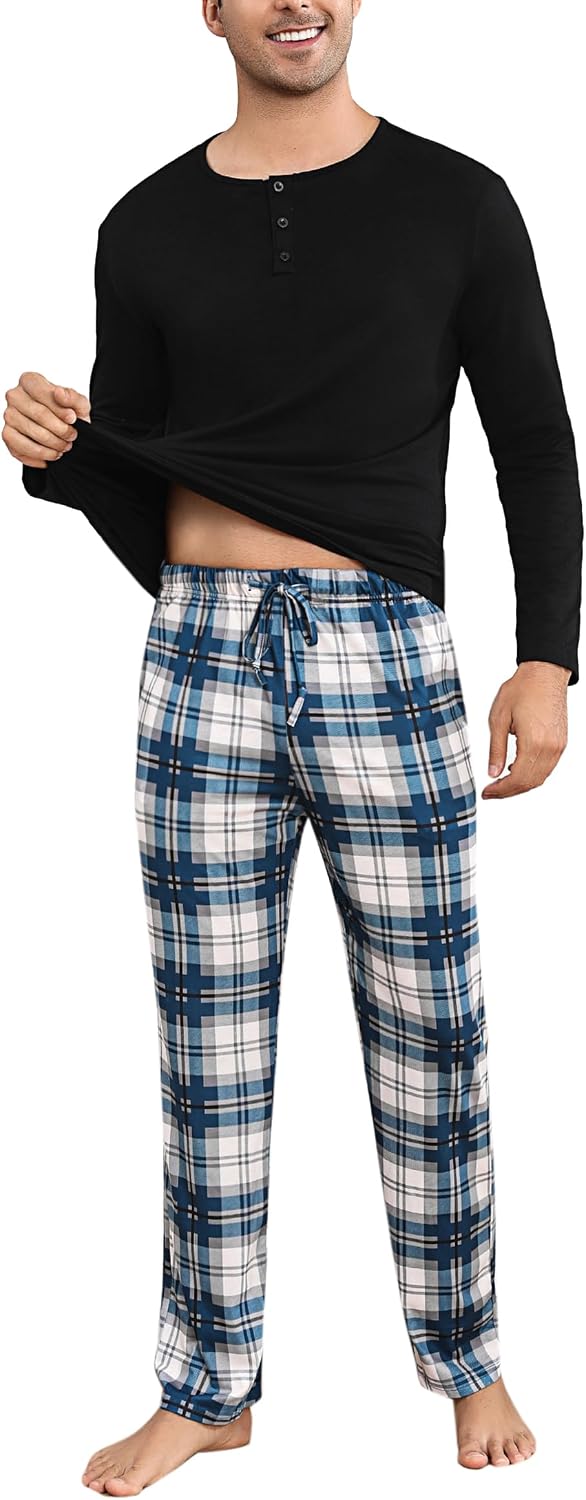 Detalle 2 de Uniexcosm Pigiama Uomo Lungo Cotone 95%