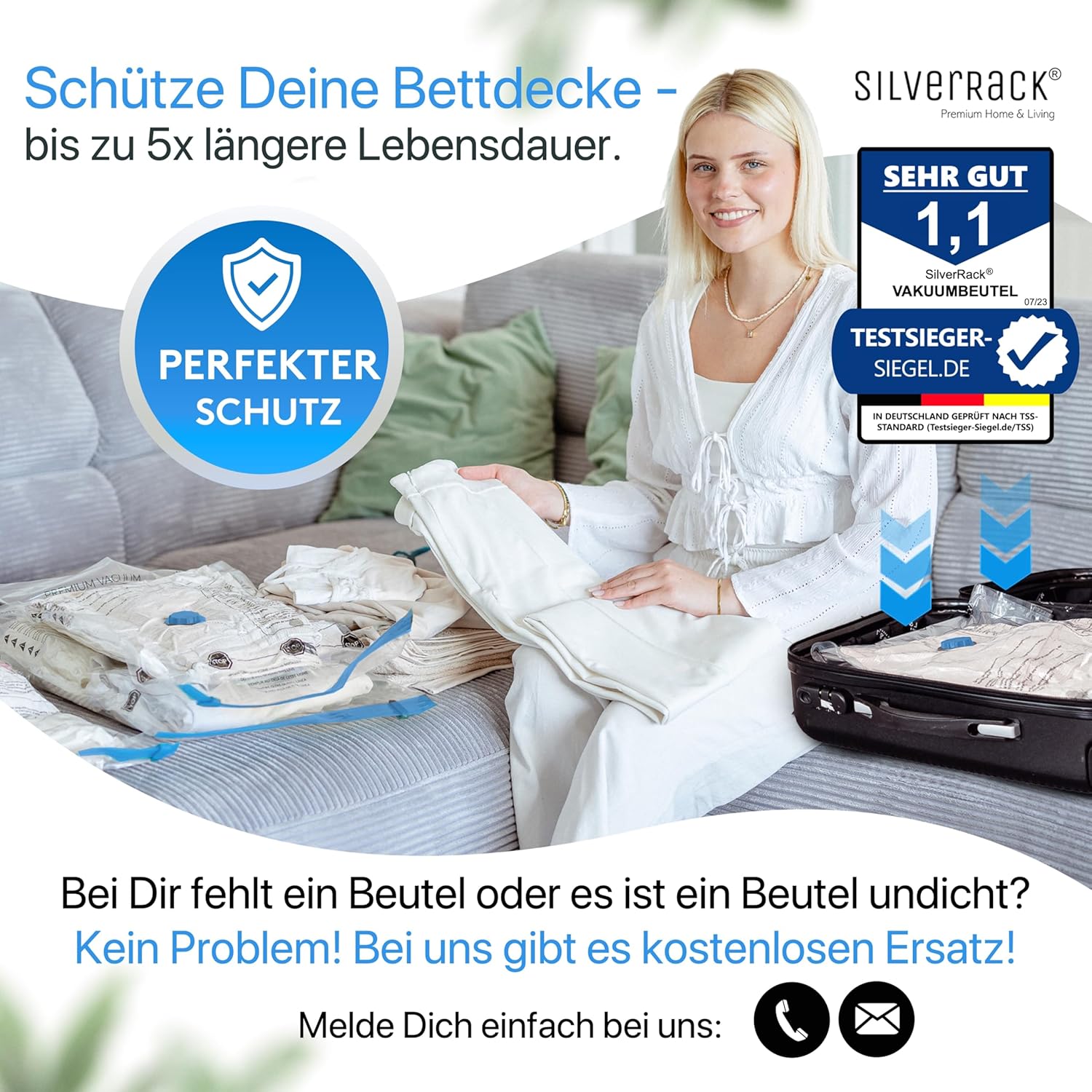 Thumbnail 4 de SilverRack Vakuumbeutel für Bettdecken XL 6 Stück