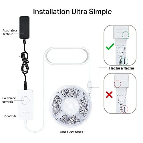 Thumbnail 4 de Tapo Ruban LED Connecté WiFi 5m Multicolore RGB L900-5 – lumière programmable sans hub