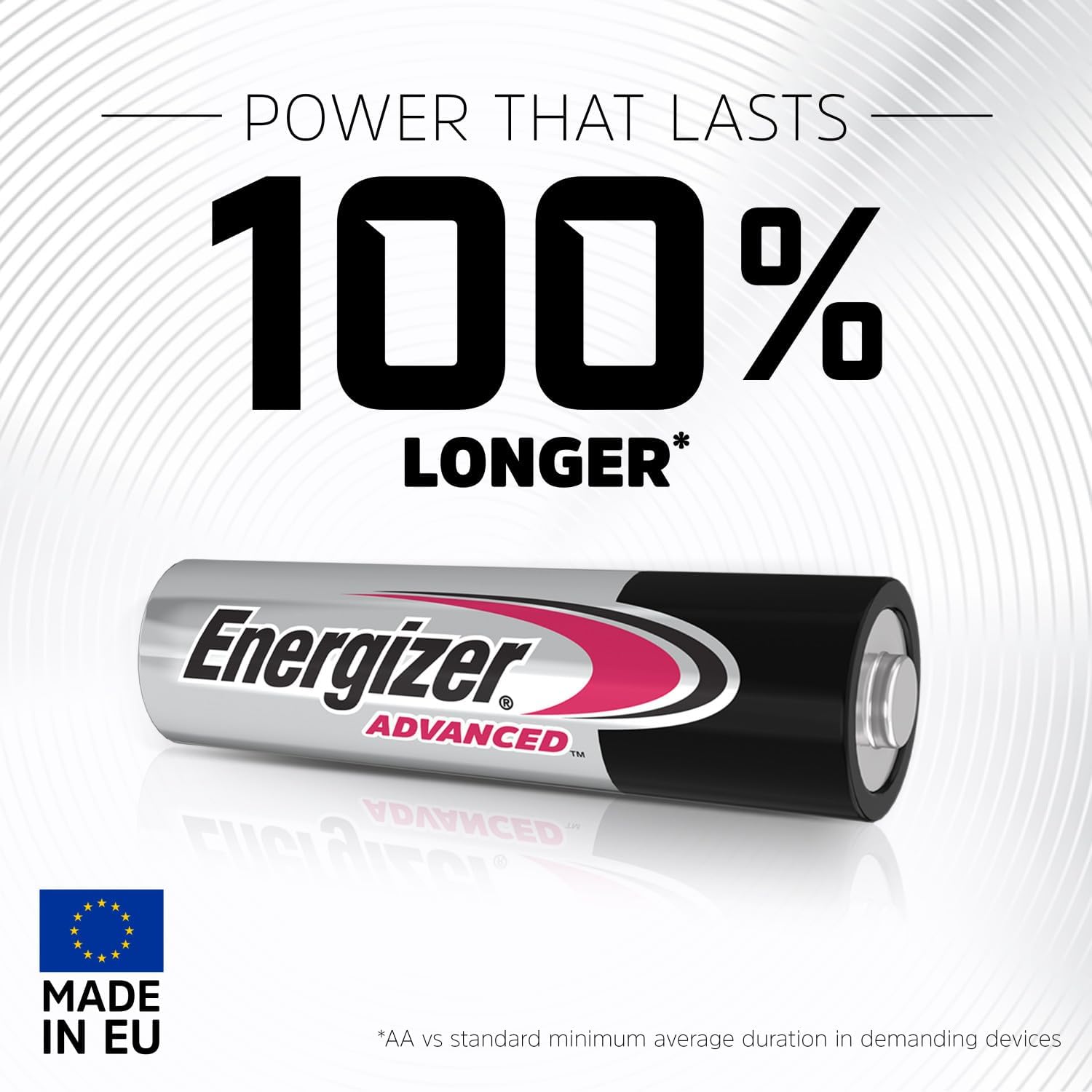 Detalle de Energizer Advanced AA Alkaline Batteries, 24 Pack, 1.5V, 10-Year Shelf Life