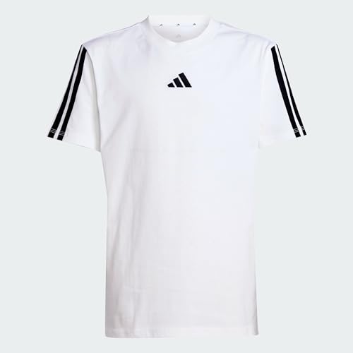 Detalle de Adidas Bambini Essentials 3 Stripes T-Shirt - 15-16 anni, White/Black