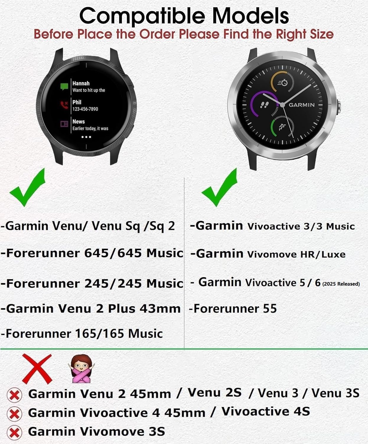 Thumbnail 1 de Garmin metal strap for Vivoactive 6/5/3