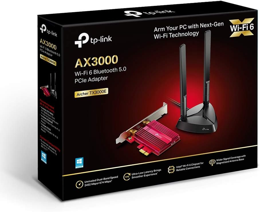 Thumbnail 2 de TP-Link Archer TX3000E – Scheda WiFi 6 PCIe AX3000Mbps con Bluetooth 5.2, dissipatore e protezione WPA3