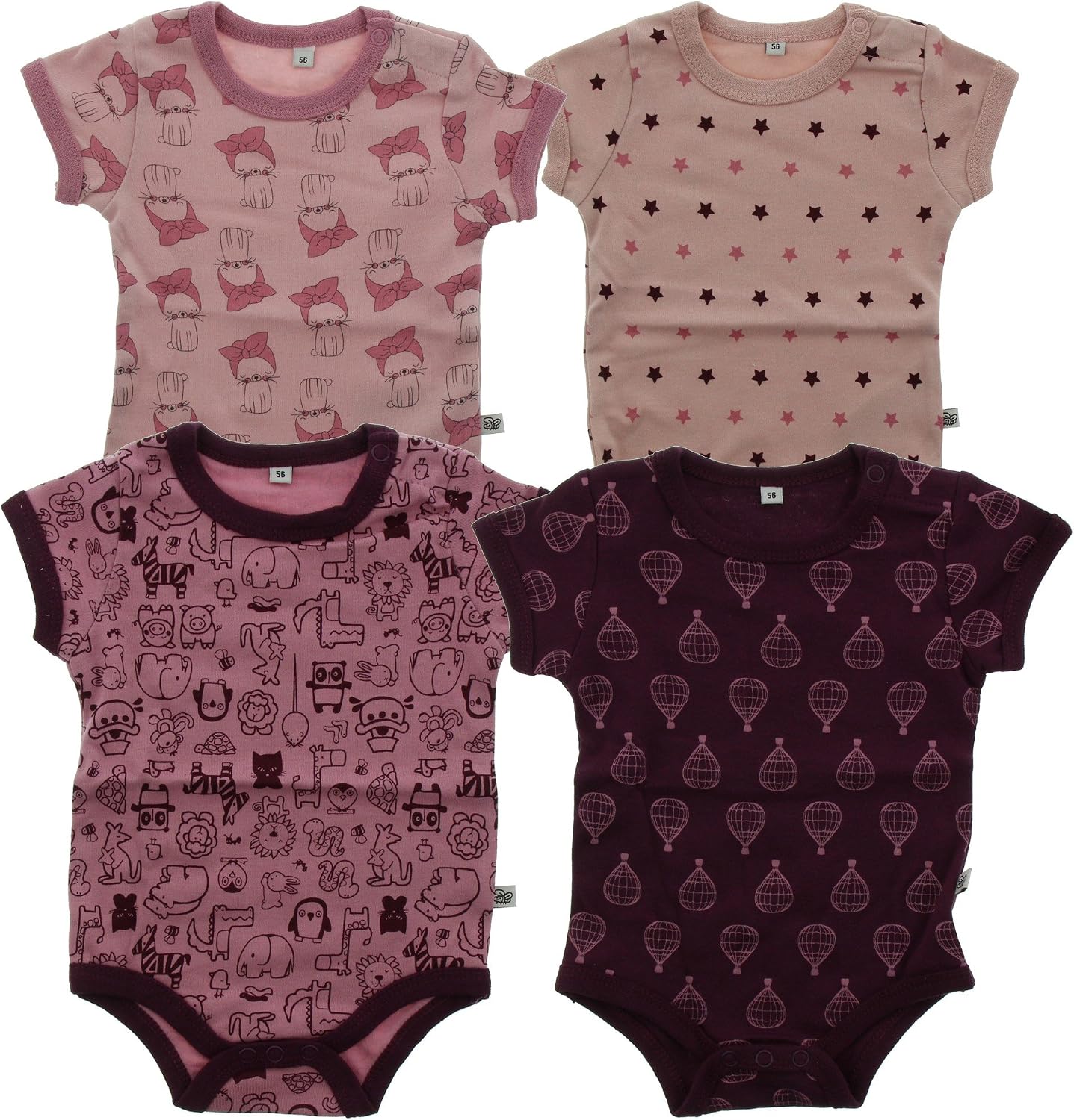 Detalle de PIPPI Baby Mädchen Body 4er Pack Gr 86 Lilac