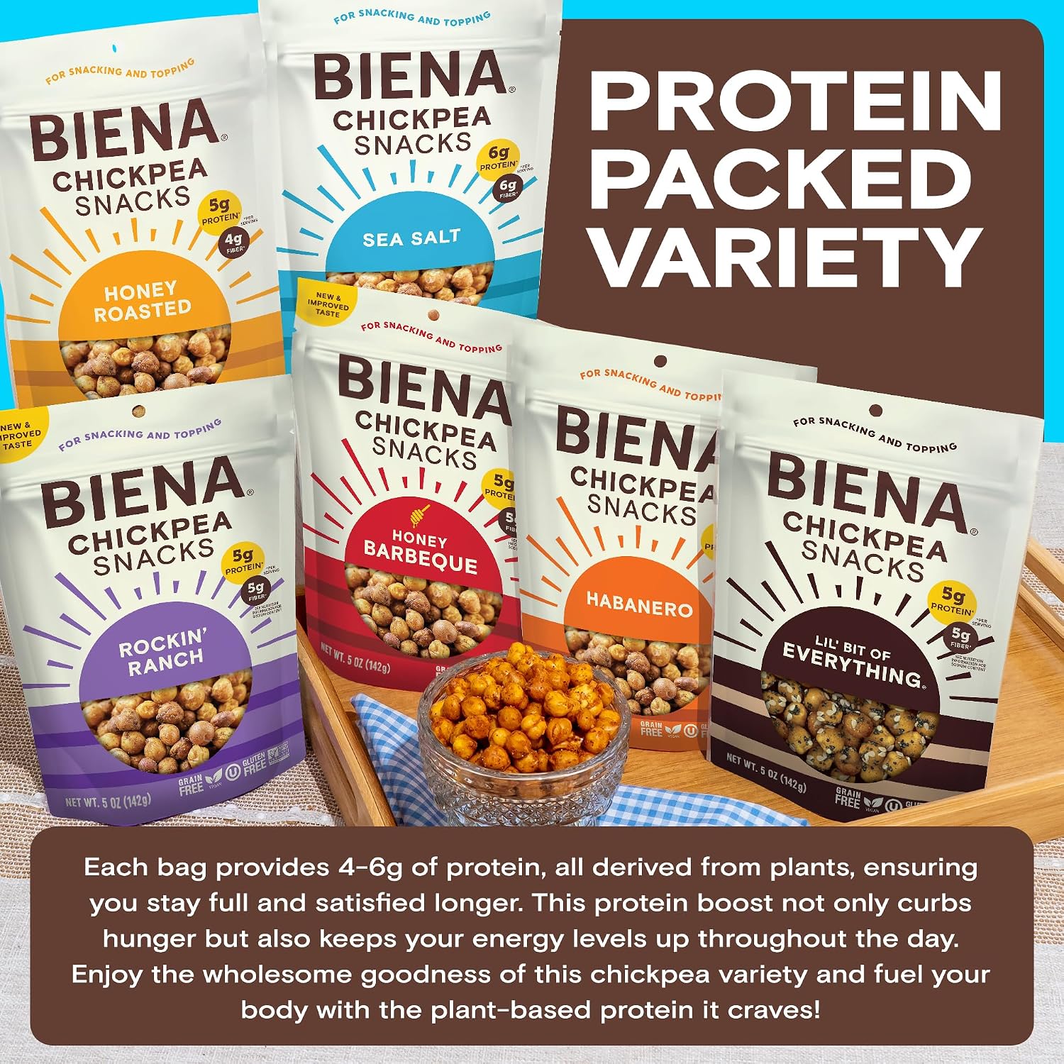 Detalle de BIENA Chickpea Snacks 6-Pack
