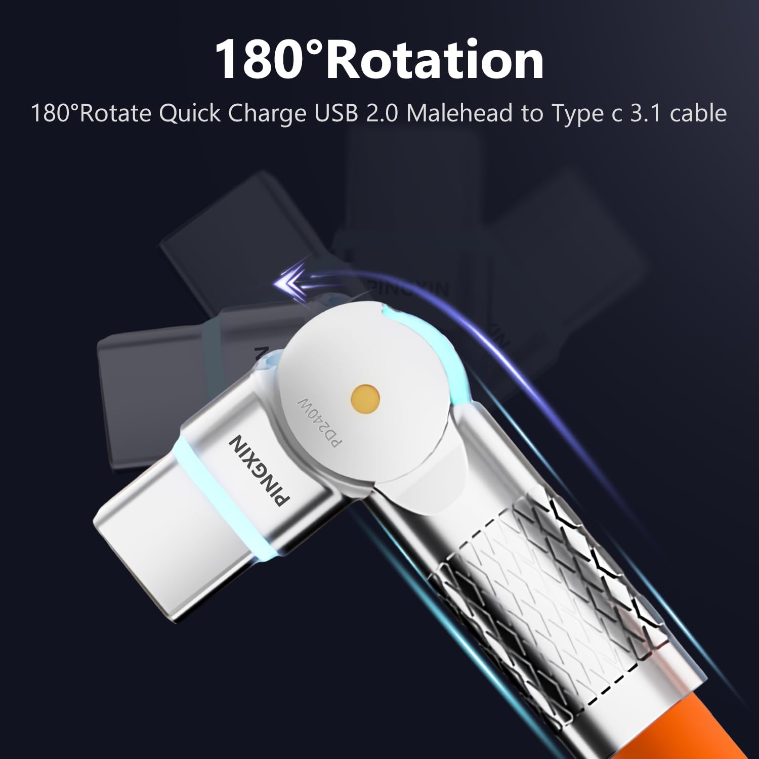 Detalle 2 de USB C to USB C 10ft 240W Cable Pack โ 2-Pack ๐