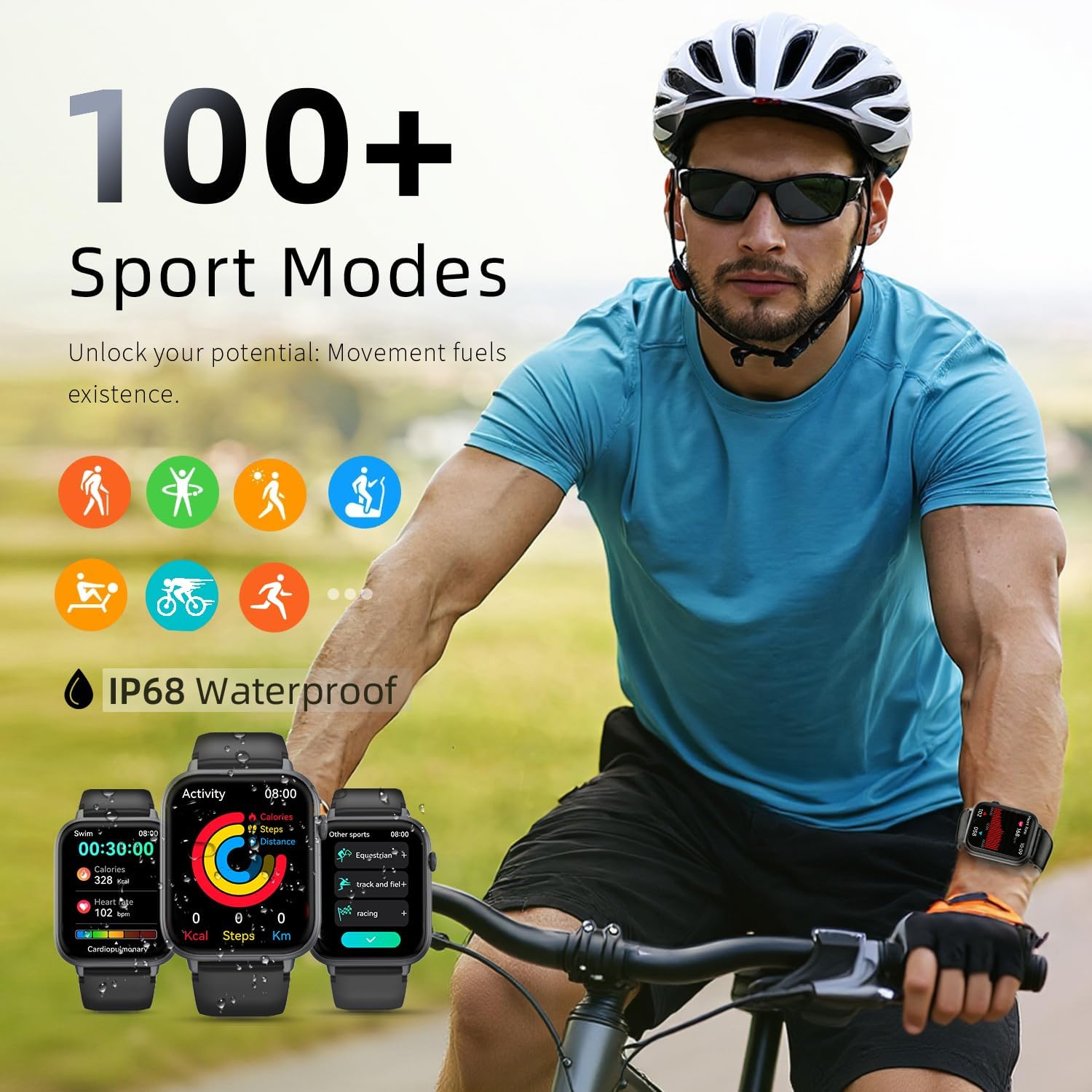 Detalle de VKROBAG Smart Watch for Women and Men with Bluetooth Calling – 1.85" HD Fitness Tracker