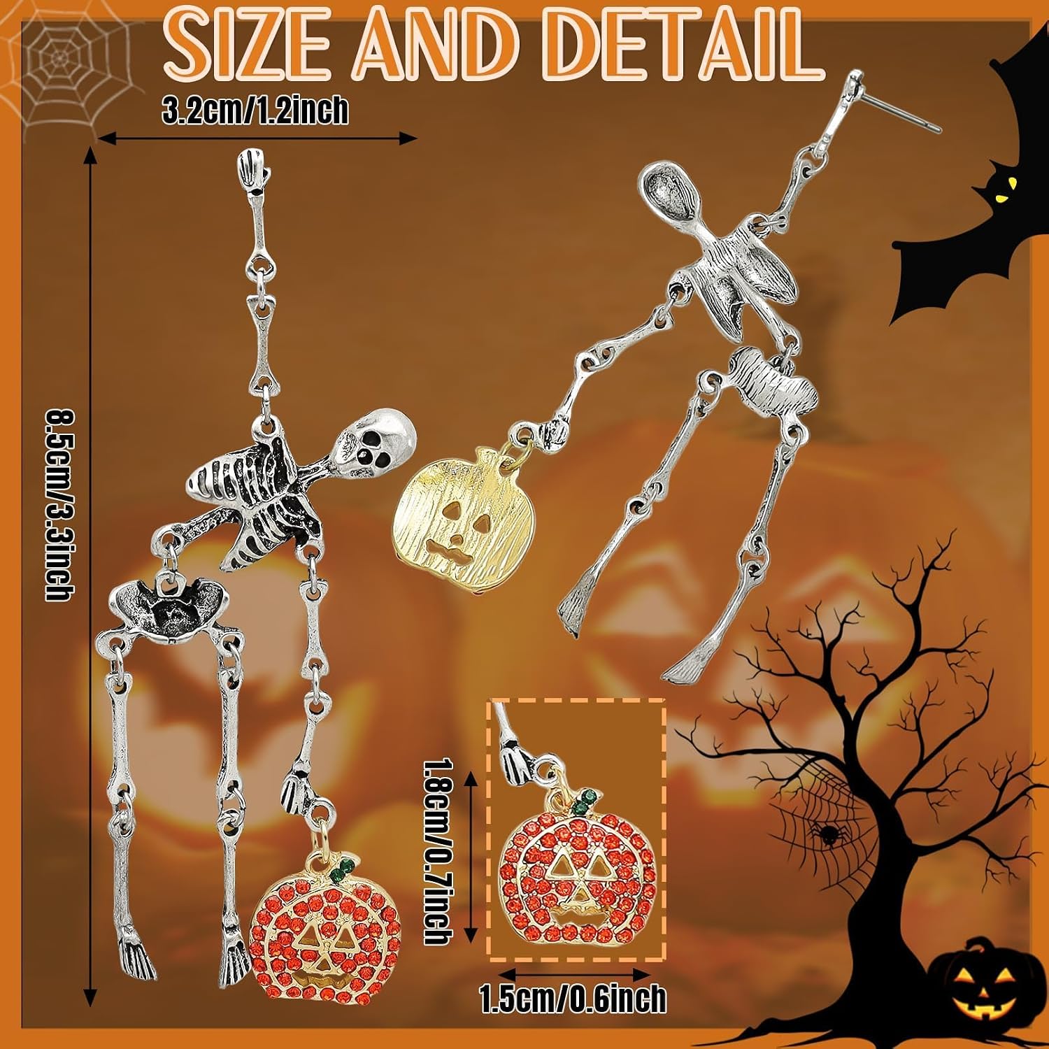 Detalle 2 de RechicGu Halloween Earrings in Zinc Alloy