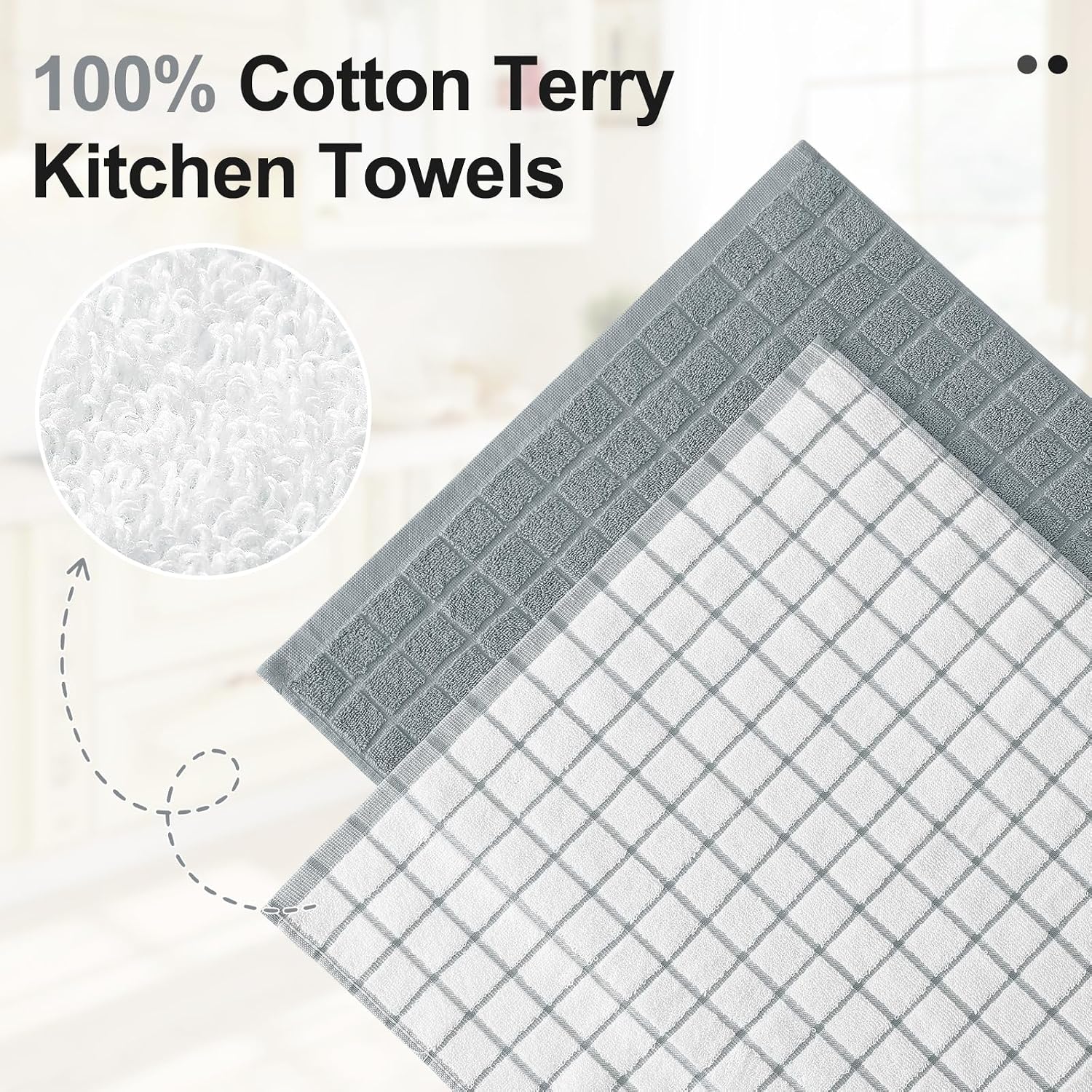 Thumbnail 1 de Homaxy Cotton Dish Cloths 12 x 12 Inches