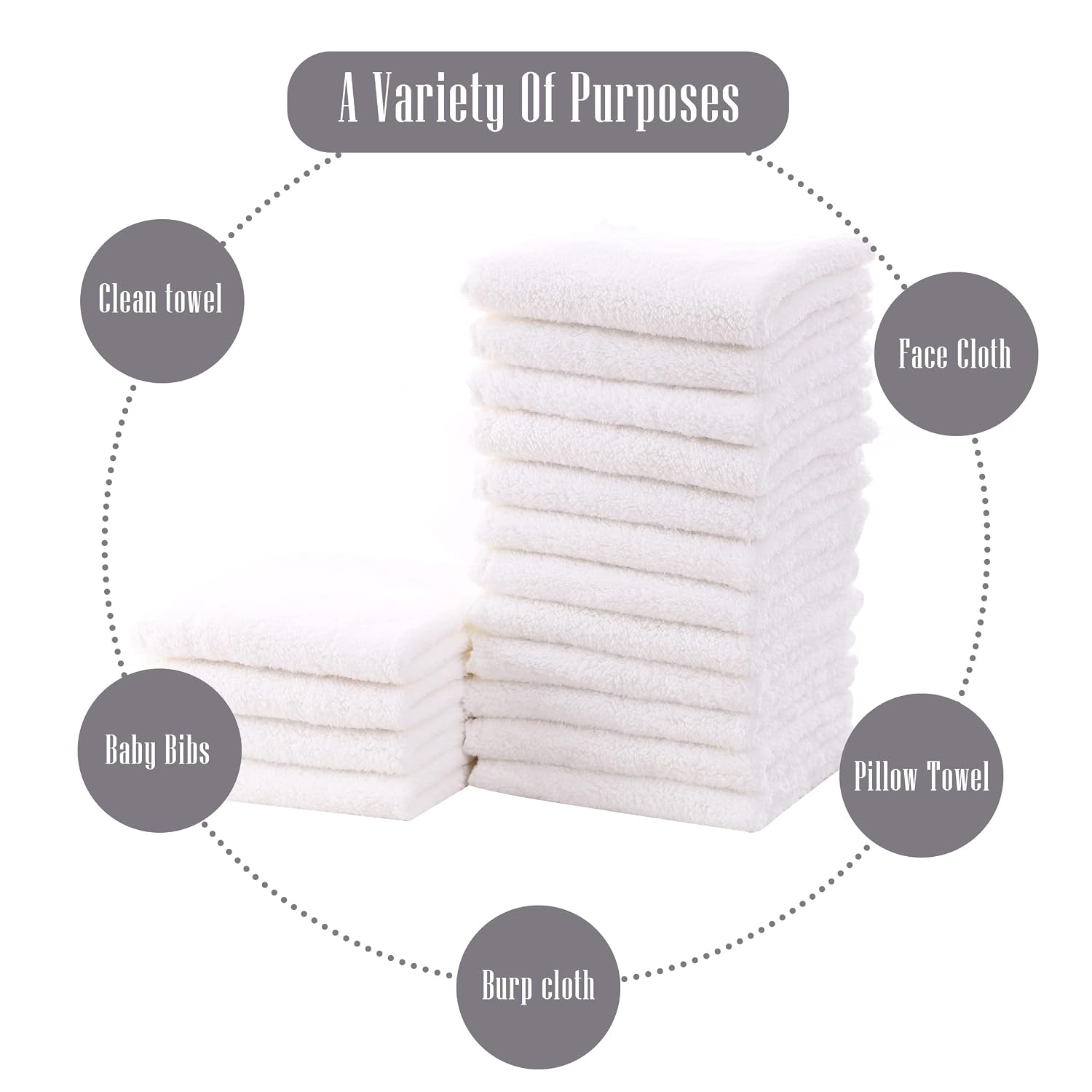Thumbnail 6 de Cute Castle Baby Washcloths, 9 by 9 inches