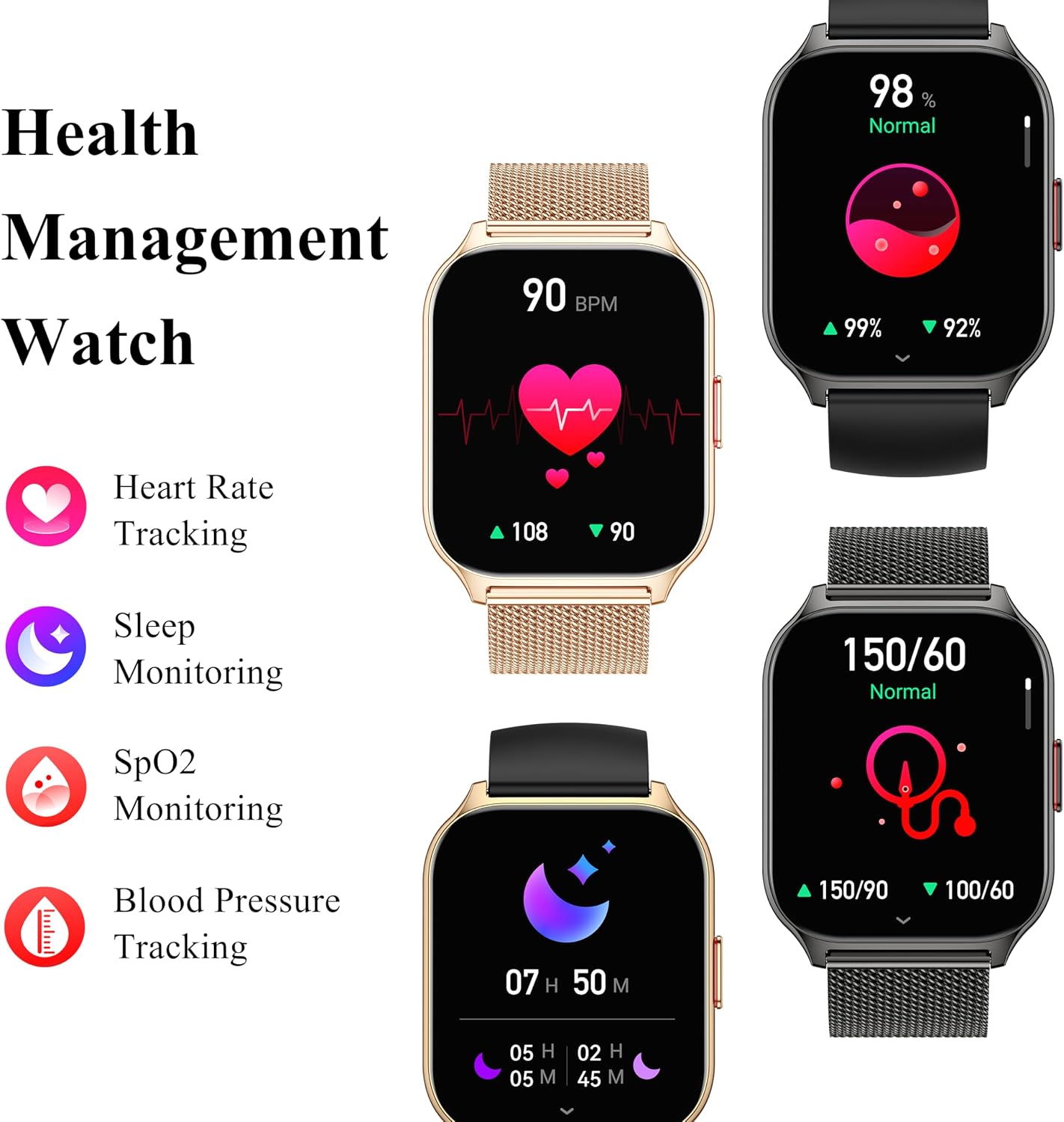 Detalle 2 de Popglory Smart Watch 100+ sports