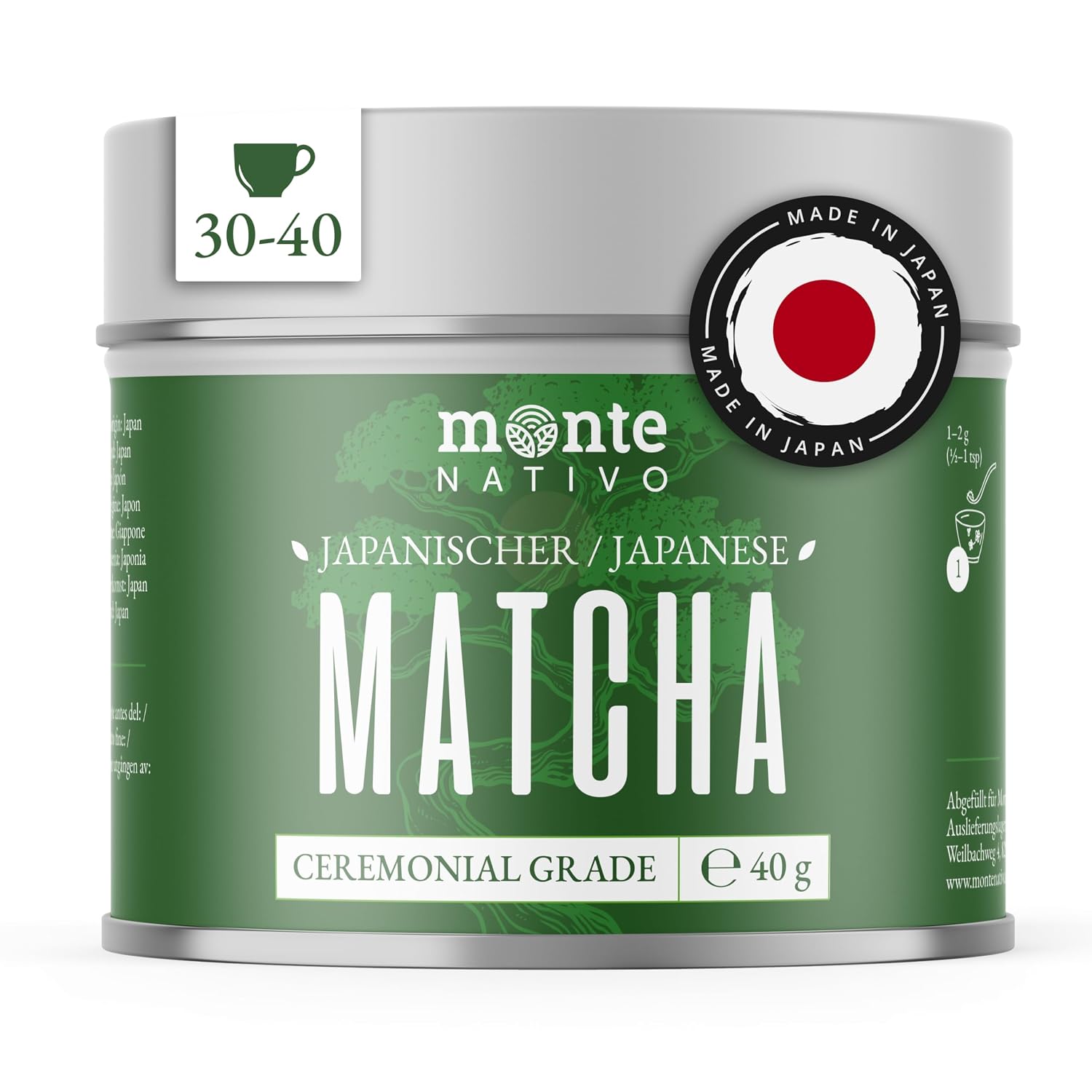 Thumbnail 5 de Sencha Grüner Tee lose Monte Nativo (200 g) – aromatischer Grüntee ohne Zusatzstoffe