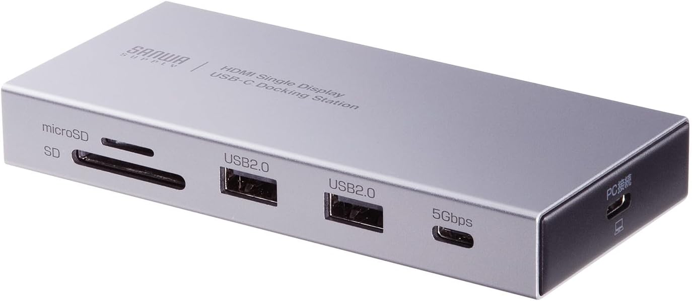 Detalle de サンワサプライ USB-CVDK22 10in1ドッキングステーション 4K/60Hz・PD最大90W