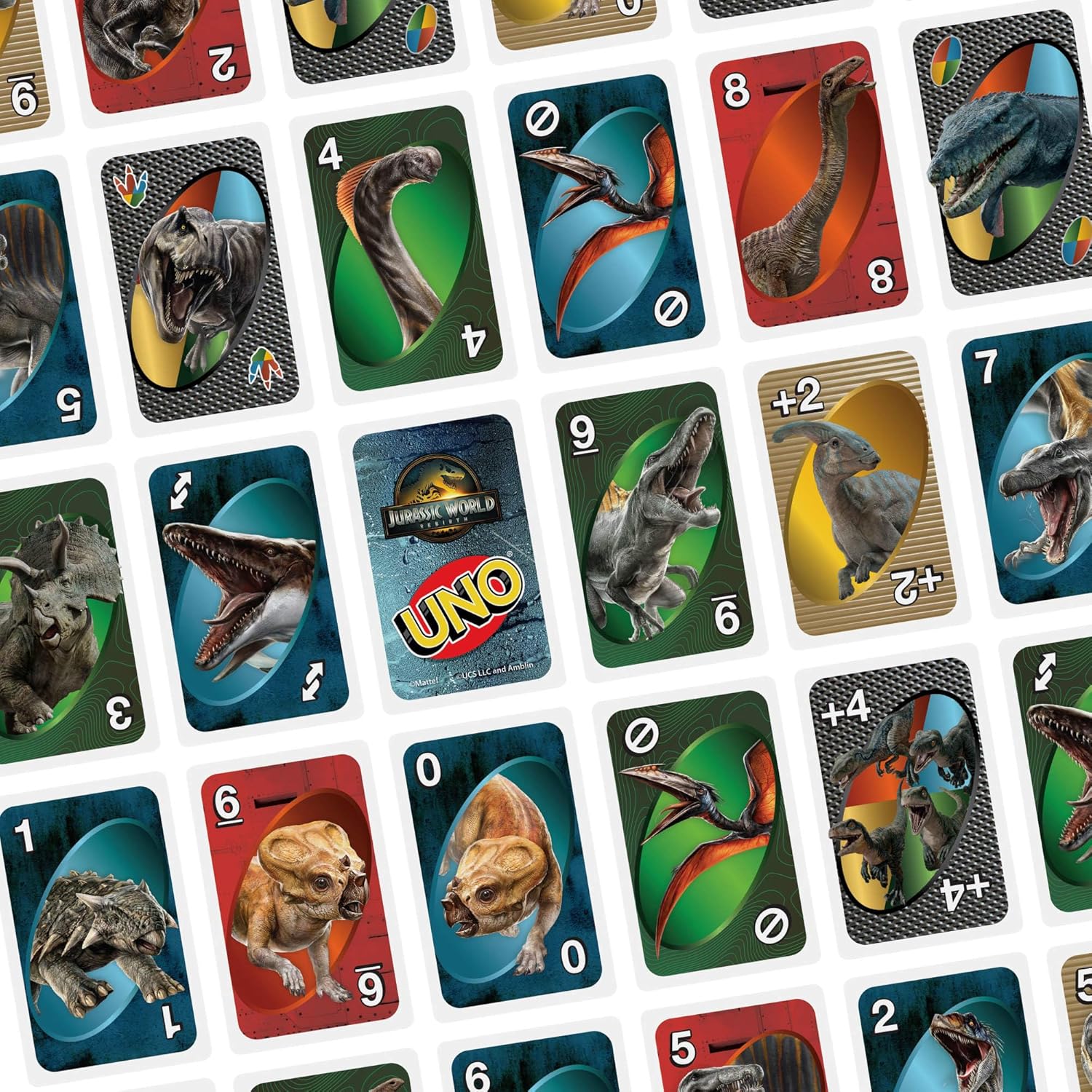 Thumbnail 3 de Mattel Games UNO Jurassic World La Rinascita (JFT28) – gioco di carte con regole speciali ispirate al film