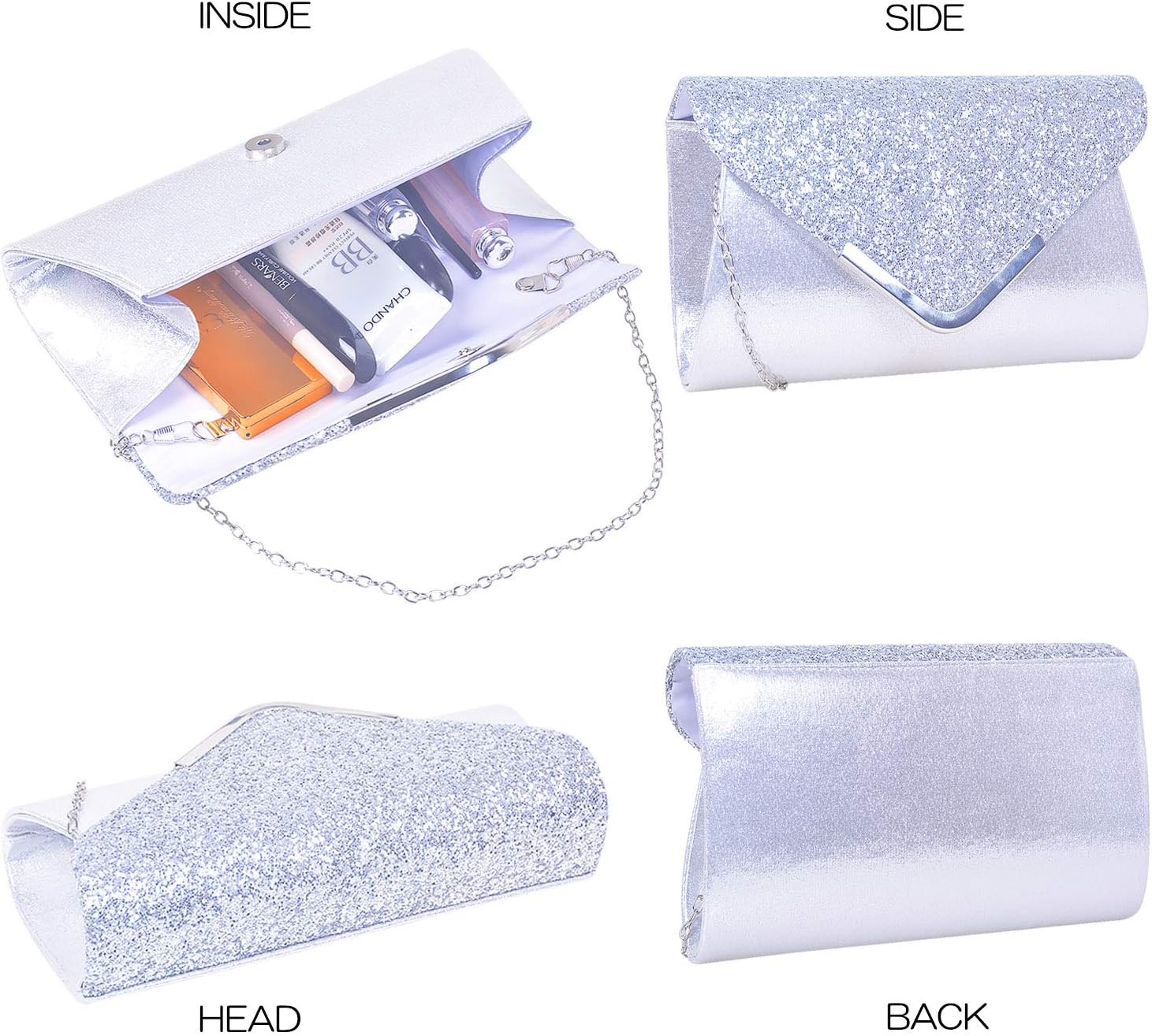 Detalle 2 de Satin Evening Clutch