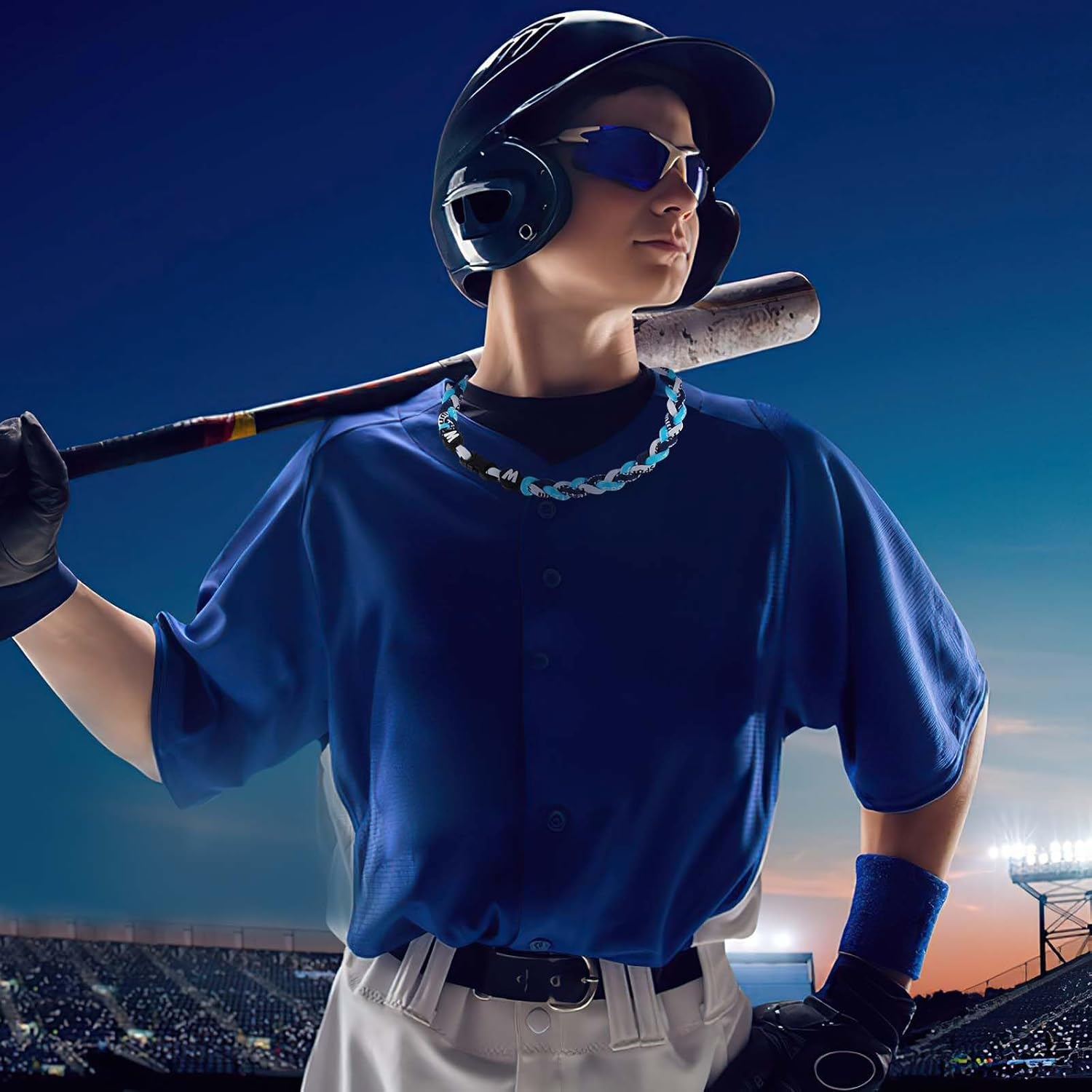 Thumbnail 3 de Willtok Premium 18inch Baseball Necklace with Nylon Tri-Braided Rope Tornado Design