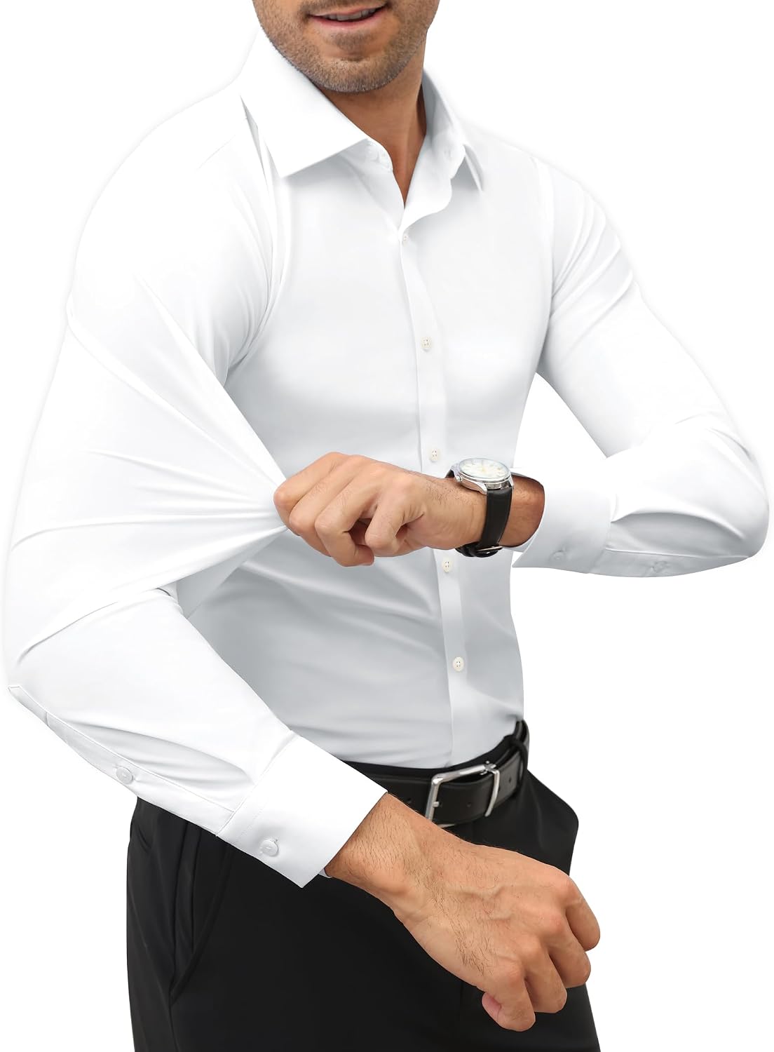 Detalle 2 de Lion Nardo Stretch Slim Fit Dress Shirt — Long Sleeve 👔