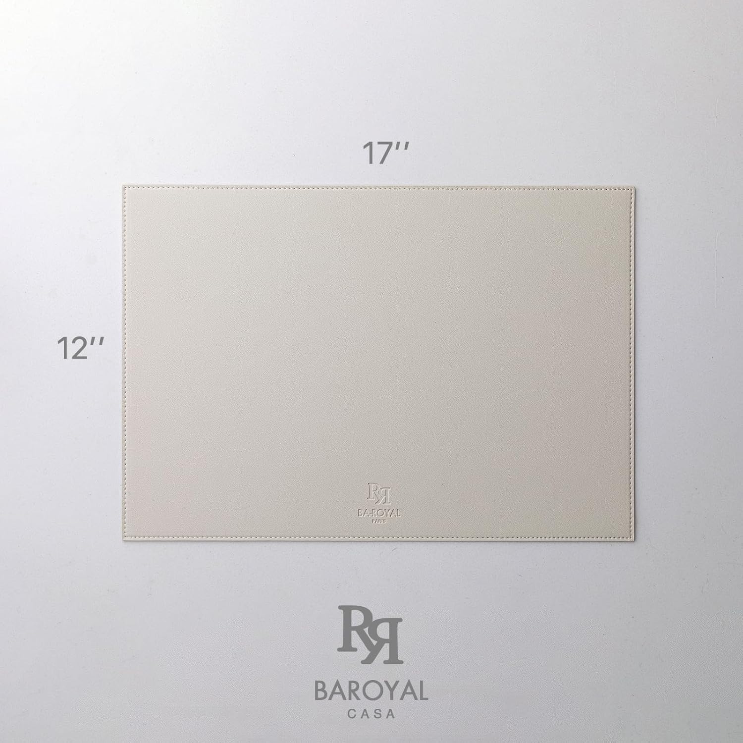 Thumbnail 6 de Baroyal Faux Leather Placemats (Set of 6) — Vinyl Washable, Heat-Resistant Table Mats, Cream White