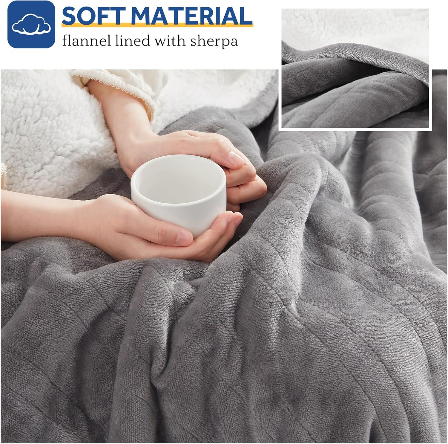 Detalle 1 de Sealy Heated Throw Blanket, 50 x 60 Inches