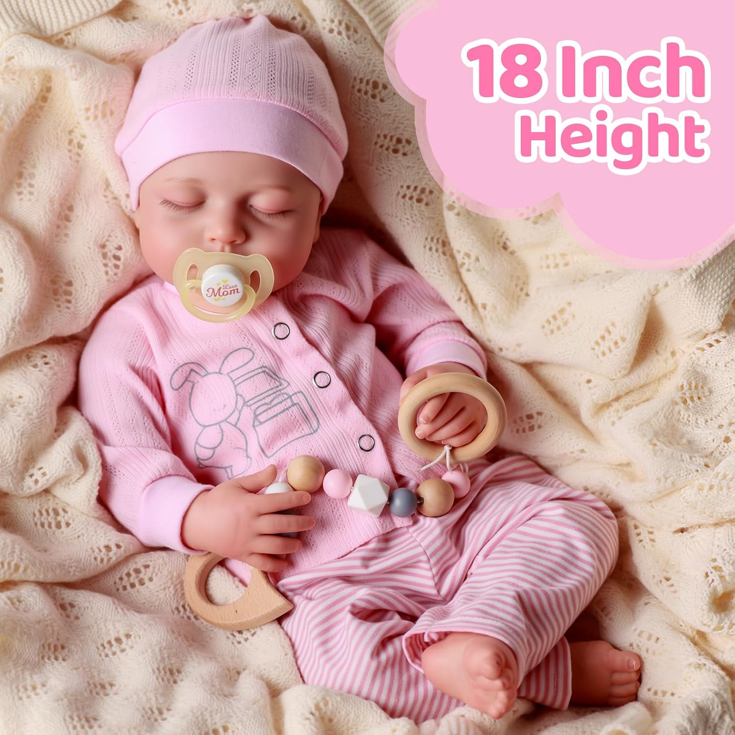 Detalle de JIZHI Reborn Doll 17 inch lifelike baby girl doll