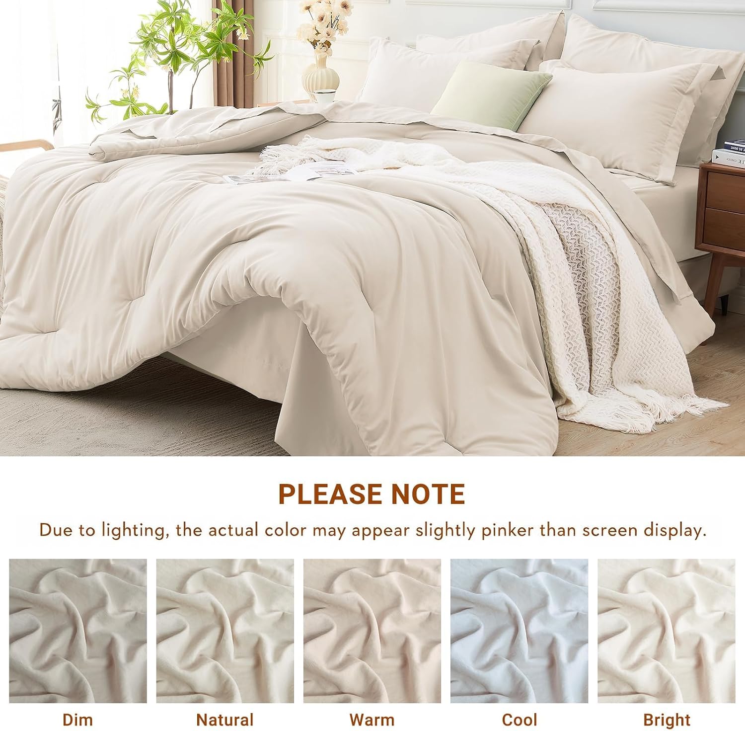 Detalle 2 de MUXHOMO 7-Piece Queen Comforter Set