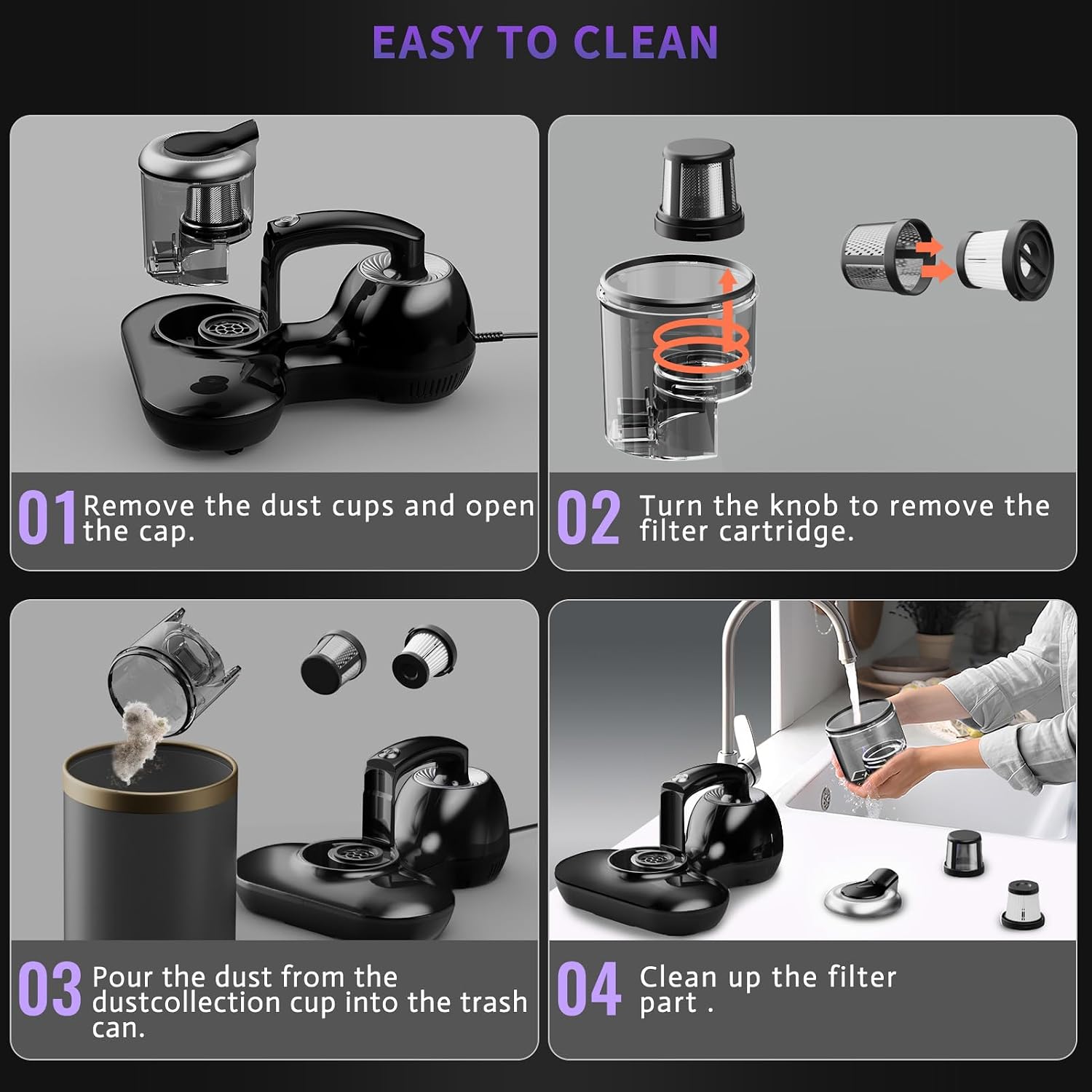 Thumbnail 5 de Hersven Mattress Vacuum Cleaner 16KPa UV handheld 🧹