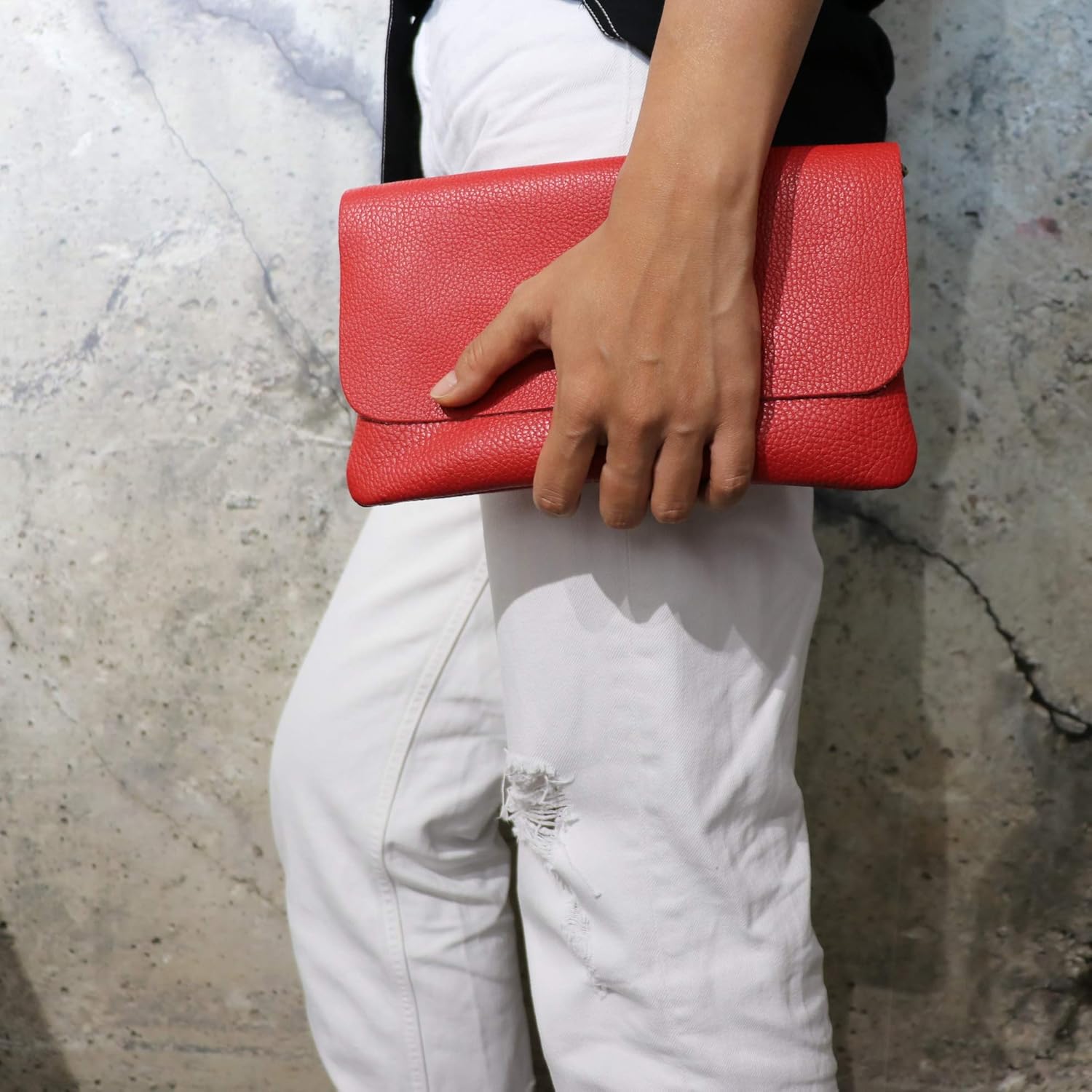 Detalle de SH Leder Ely G149: Borsa a tracolla in vera pelle 24,50 x 15 cm