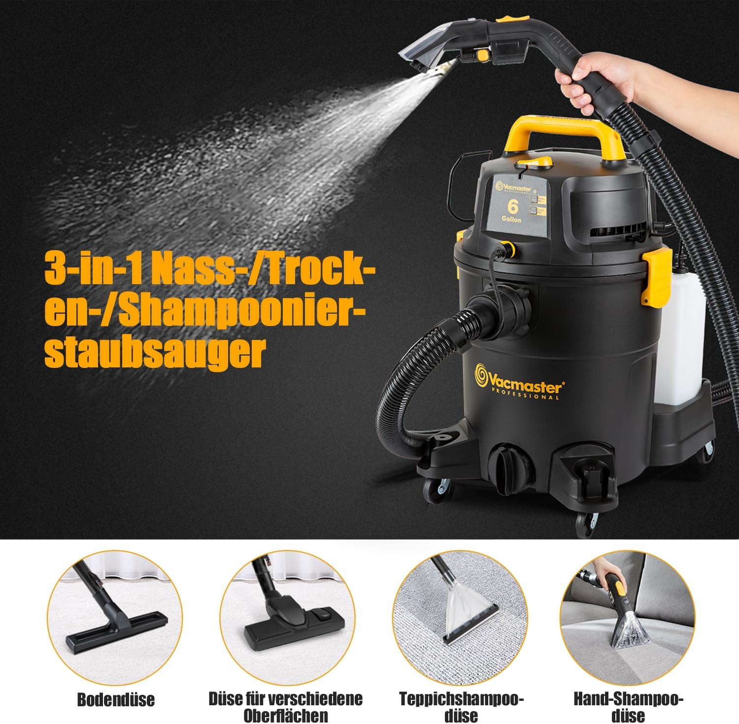 Thumbnail 2 de Vacmaster VK1323PFR 1300W 23L 3-in-1 Waschsauger – Nass-/Trockensauger mit Dual-Tank-Design