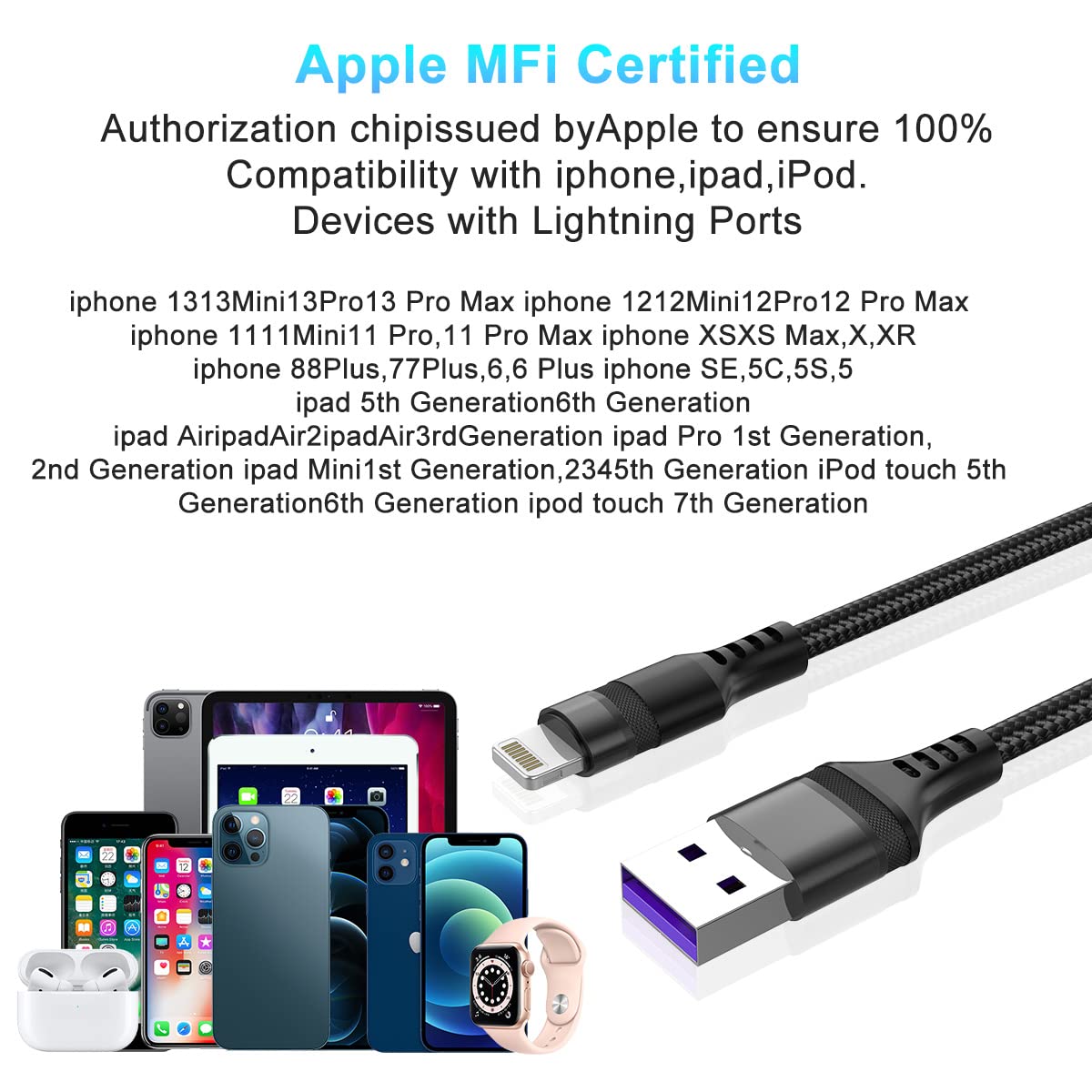 Detalle 2 de Lightning iPhone Ladekabel 5 m von Apple