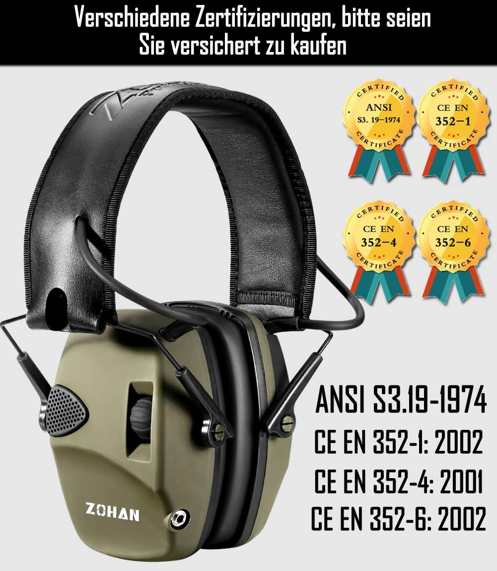 Detalle de ZOHAN 054 Elektronischer Gehörschutz NRR22dB
