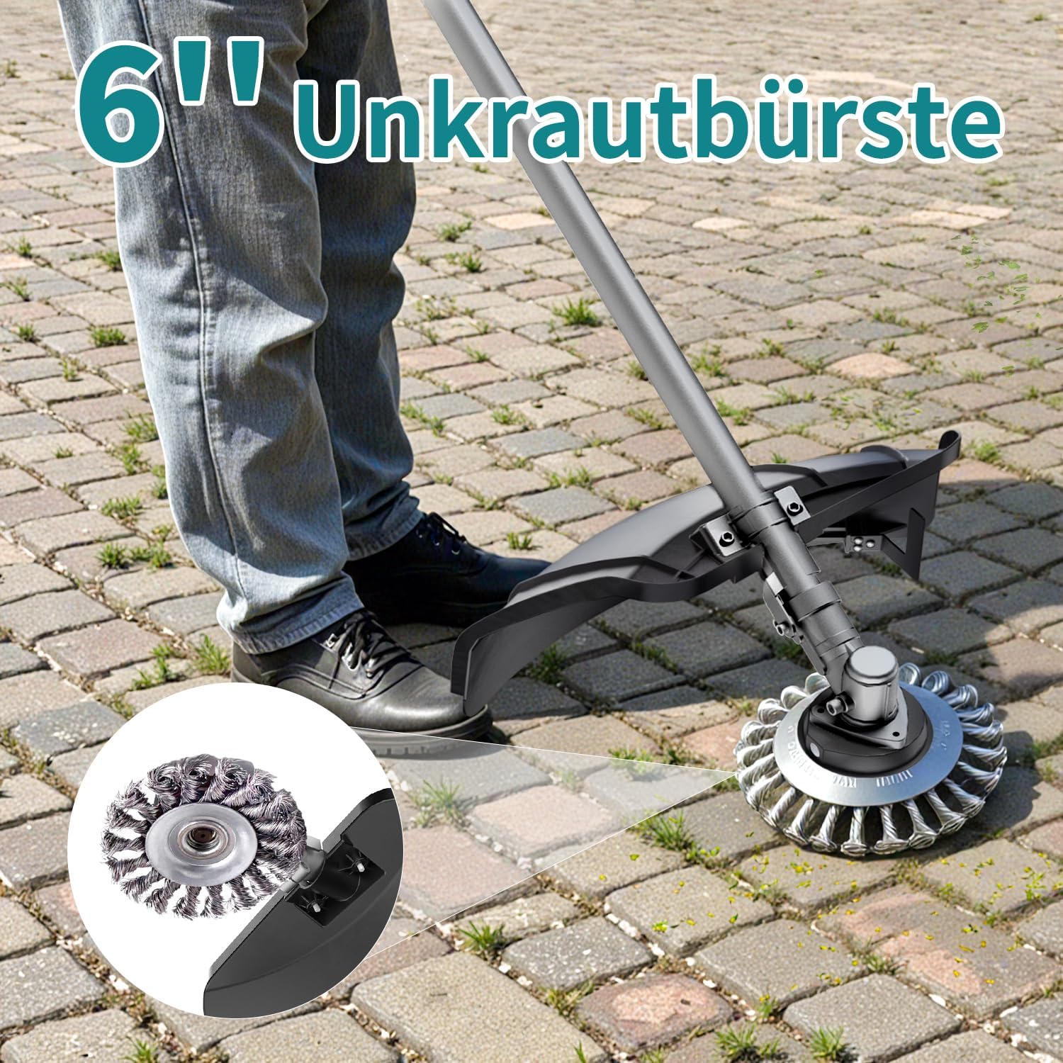 Thumbnail 2 de Traumheim Akku-Rasentrimmer 4-in-1 mit 2× 4,0Ah Akkus und bürstenlosem 950-W-Motor