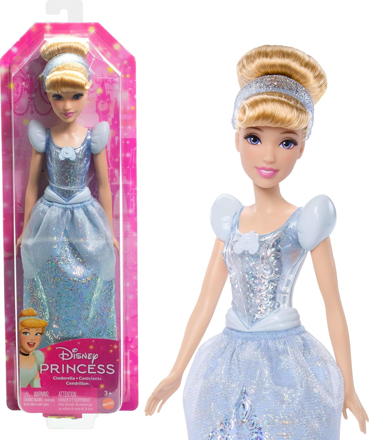 Detalle de Mattel Disney Princess Poupée Raiponce — Poupée articulée avec robe et diadème