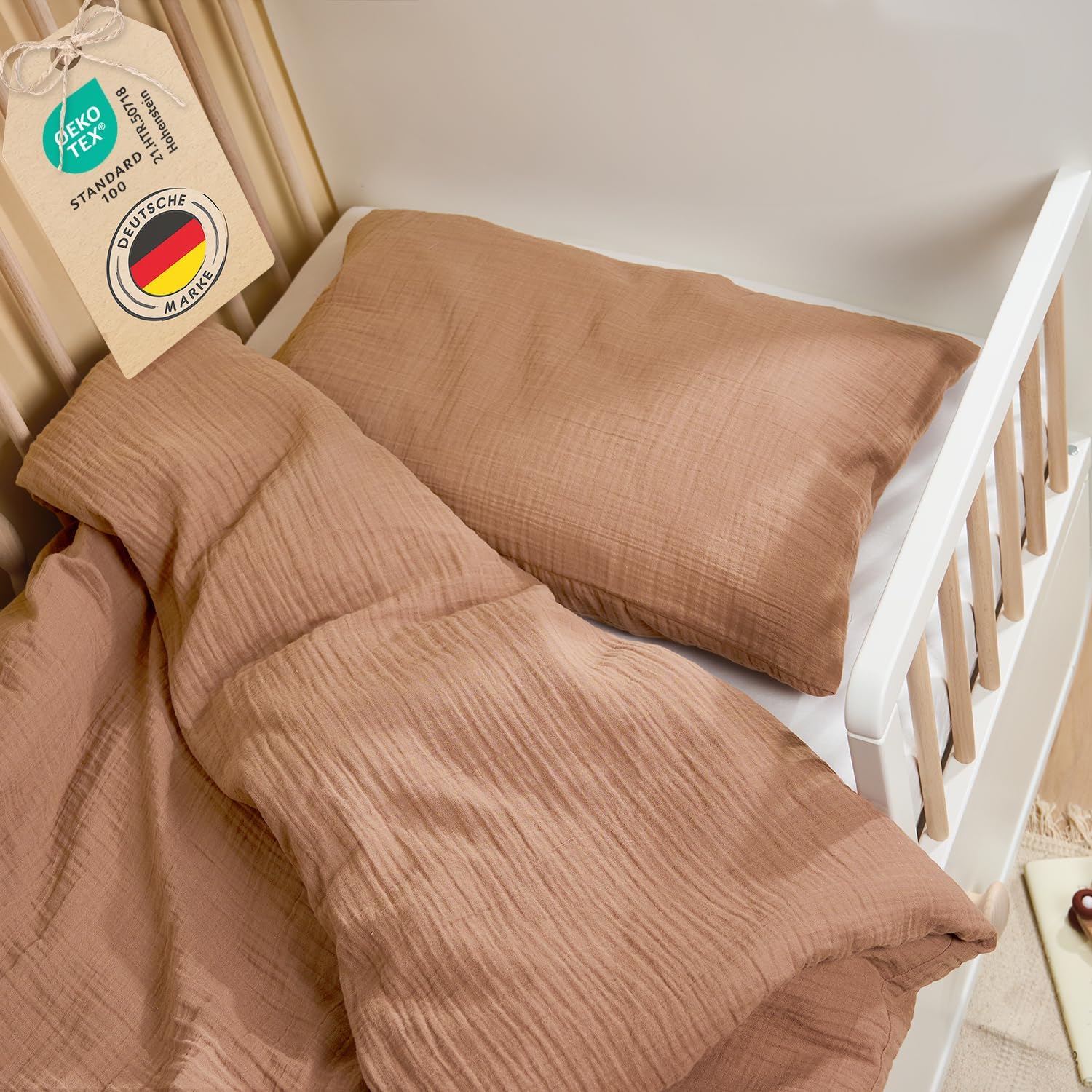 Thumbnail 6 de Laleni Children's Muslin Cotton Bedding Set, 100x135 cm, OEKO-TEX Certified