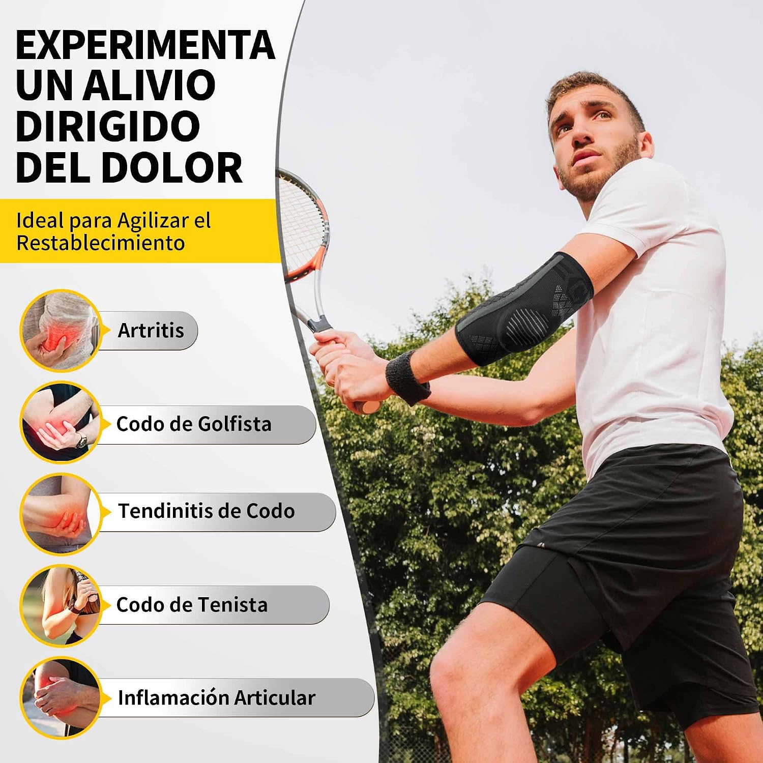 Detalle 2 de CAMBIVO Codera Epicondilitis con Gel y Estabilizadores