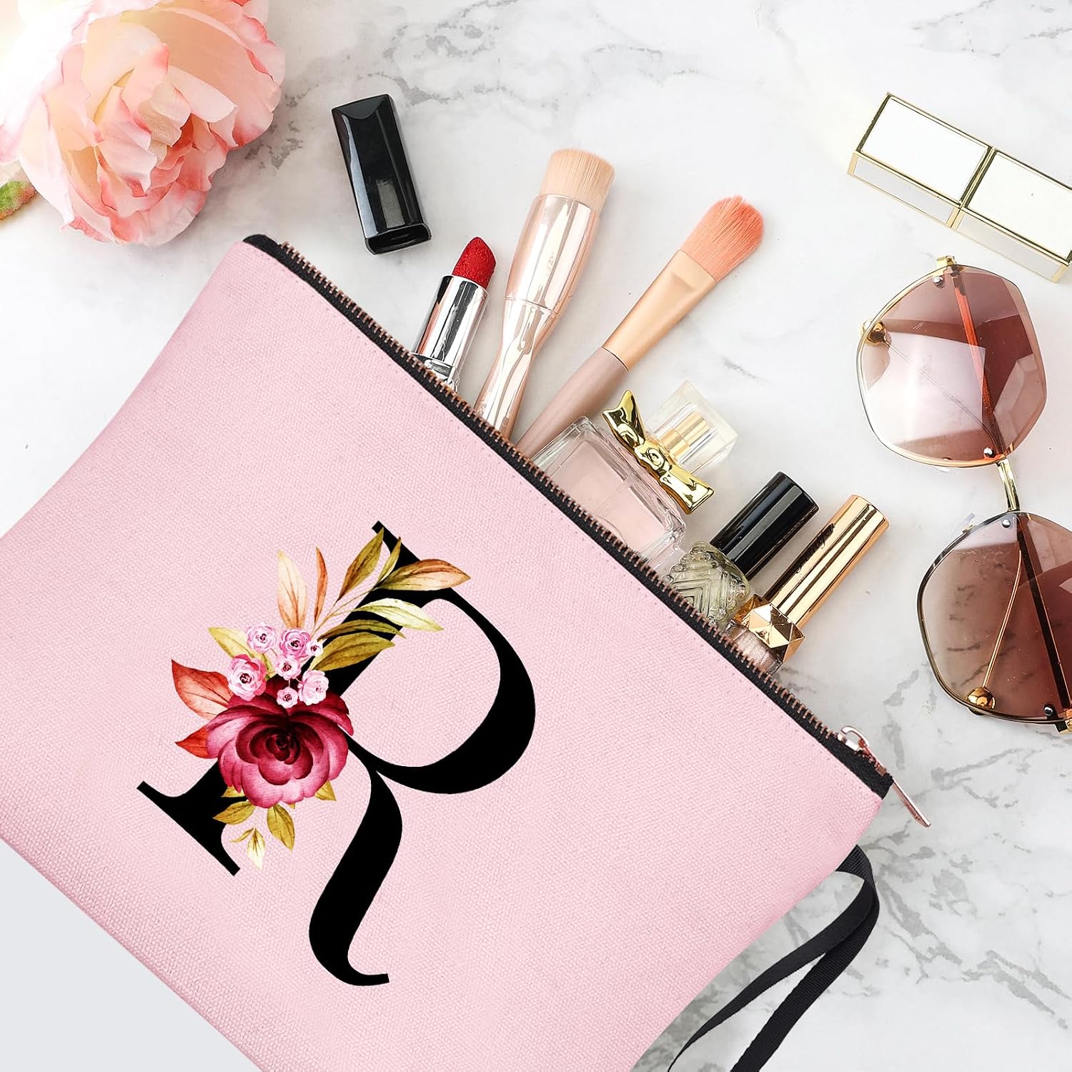 Thumbnail 4 de Vavabox A-Z Personalised Initial Makeup Bag (Pink) – Ideal Bride, Bridesmaid or Gift