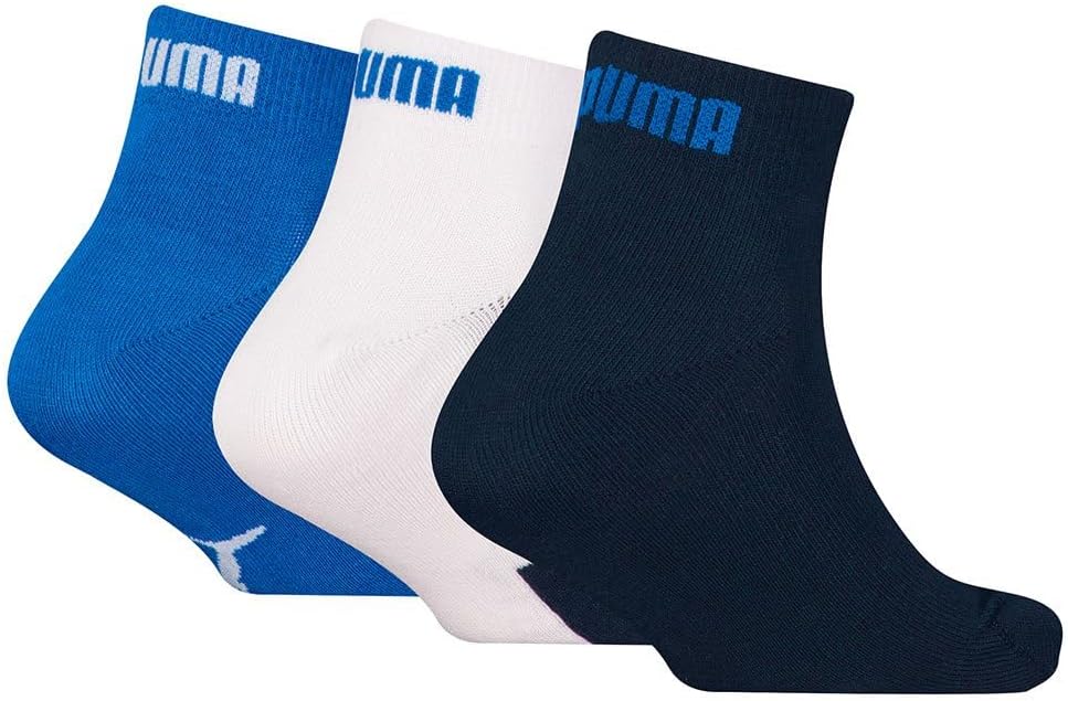 Detalle de PUMA BWT Recycled Cotton Quarter Chaussettes Mixte enfant (lot de 3)