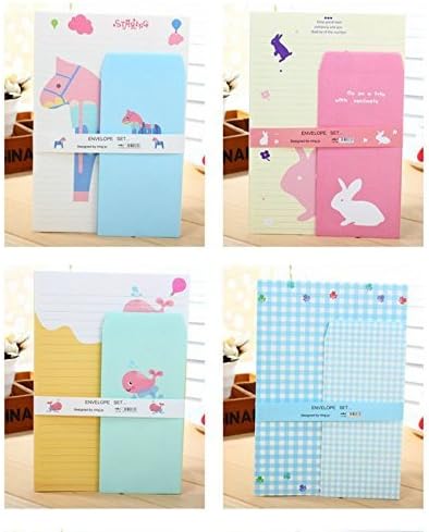 Detalle de DxJ Kawaii Cat Writing Paper and Envelope Set, 30 Sheets and 15 Envelopes