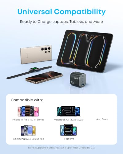 Thumbnail 7 de Anker Zolo 70W Fast USB-C Charger, 4-Port Foldable Laptop Adapter