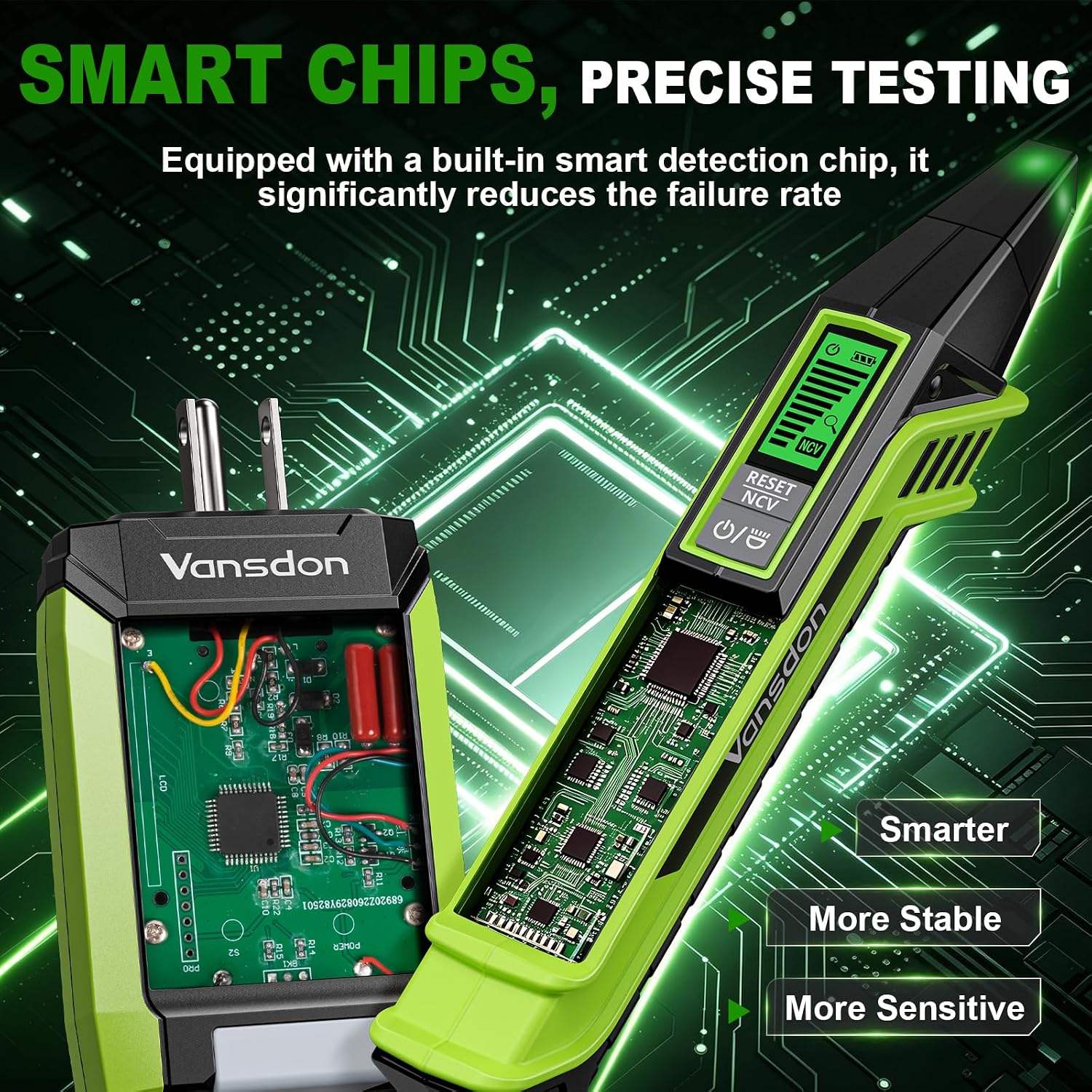 Detalle de Vansdon BF-2000 Circuit Breaker Finder with LCD, GFCI and NCV Testing