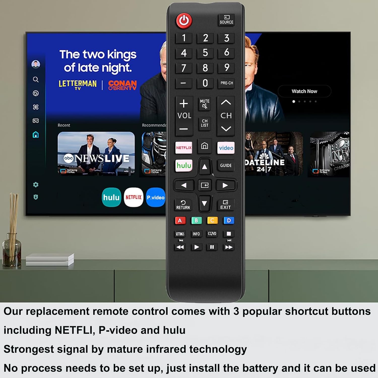 Thumbnail 6 de EONCHARM Universal Remote Control for Samsung TVs (IR) — No-Programming Replacement Remote