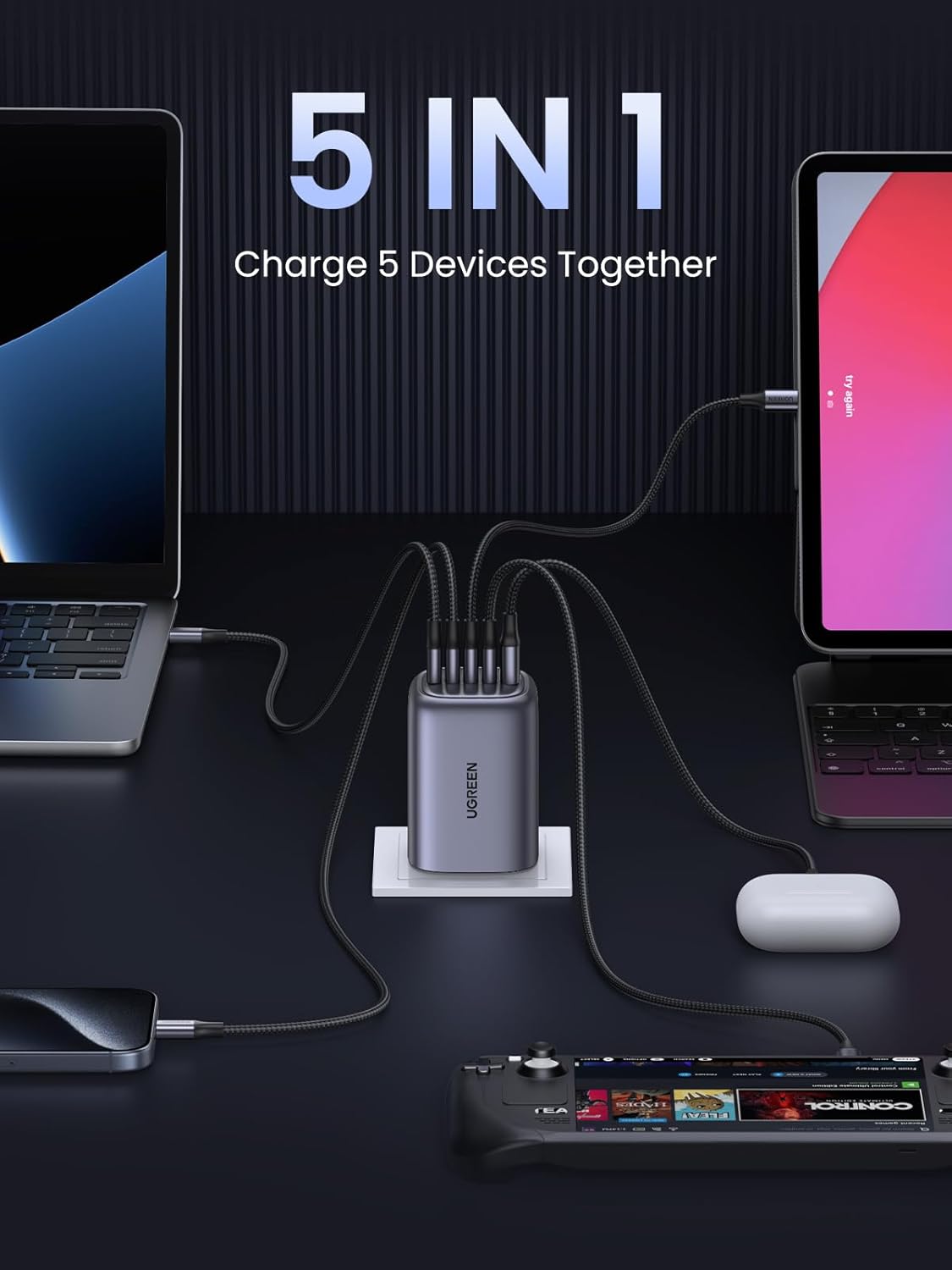 Detalle de UGREEN Nexode 100W USB-C Charger for MacBook