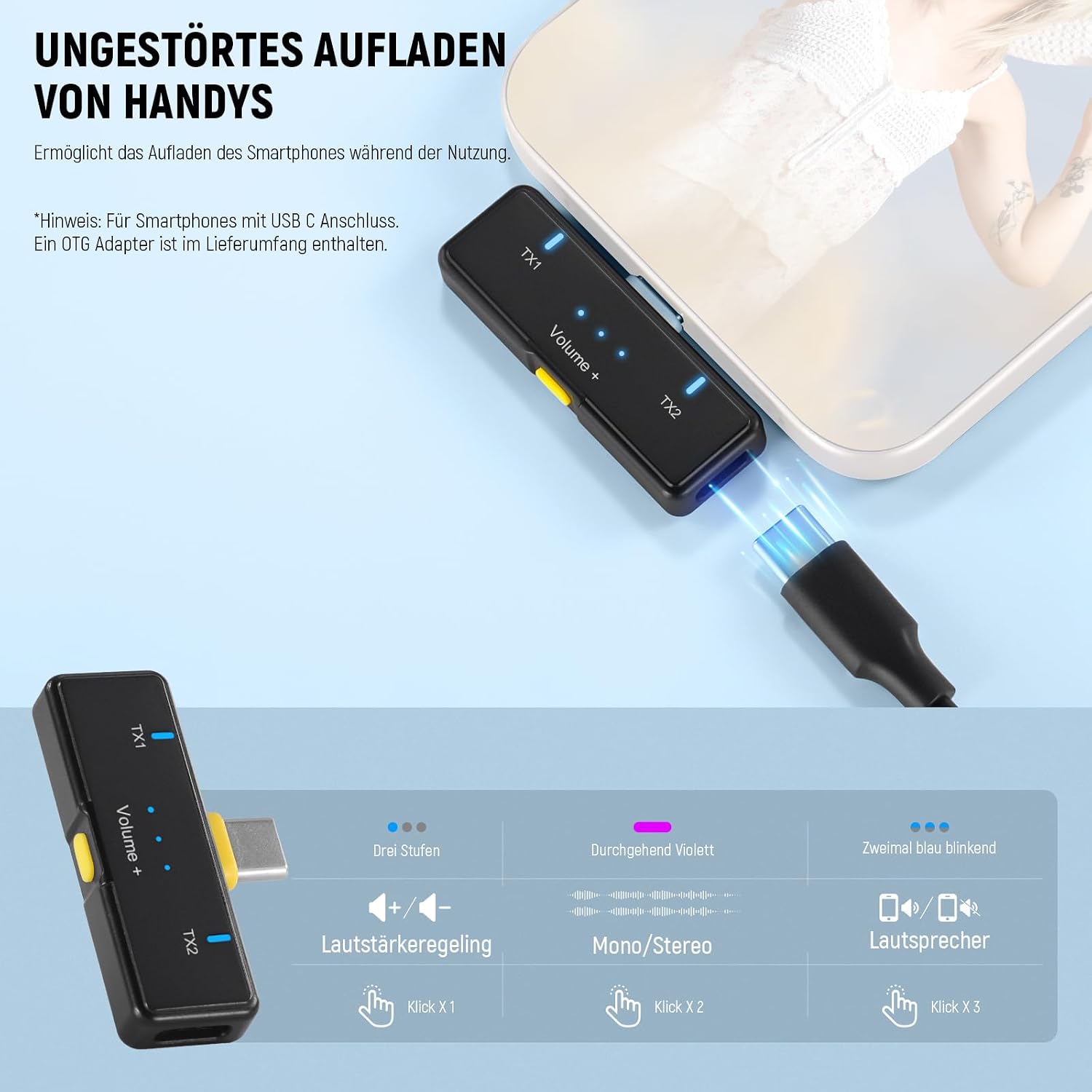 Thumbnail 5 de NEEWER kabelloses Lavalier Mikrofon 48kHz 24Bit