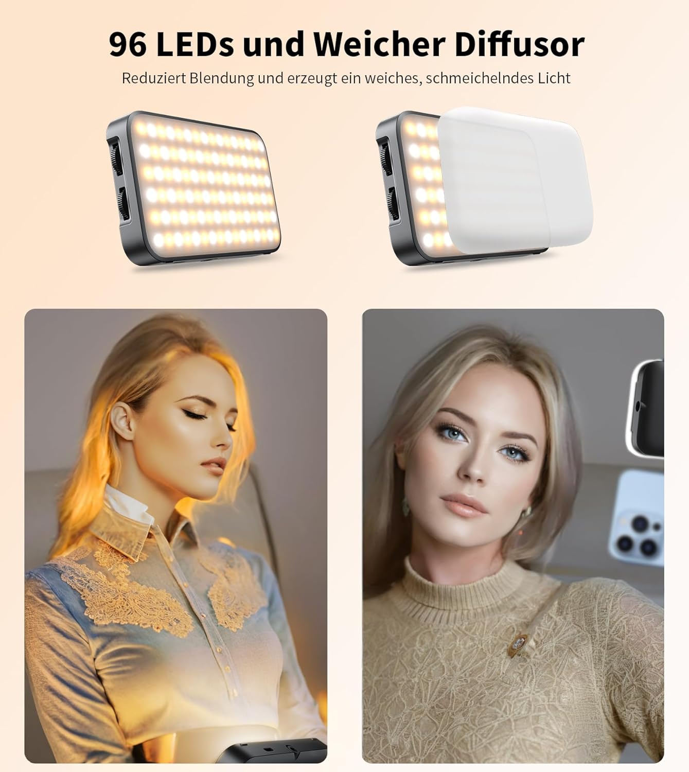 Detalle 2 de TONEOF 96 LED Handylicht tragbar