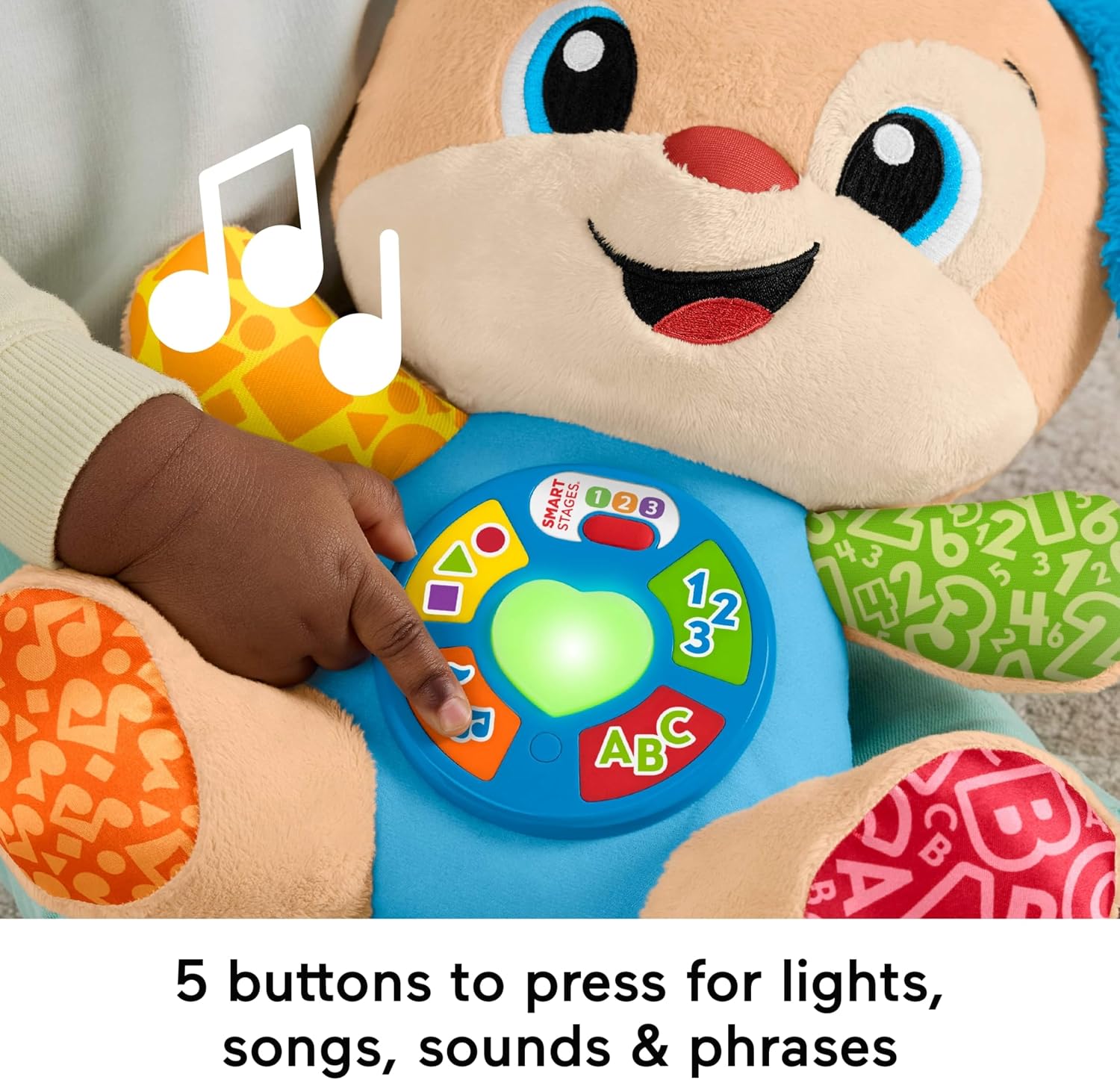 Thumbnail 3 de Fisher-Price Laugh & Learn Smart Stages Puppy Musical Plush (Multilanguage Dutch/English/French/German/Italian), JFD20