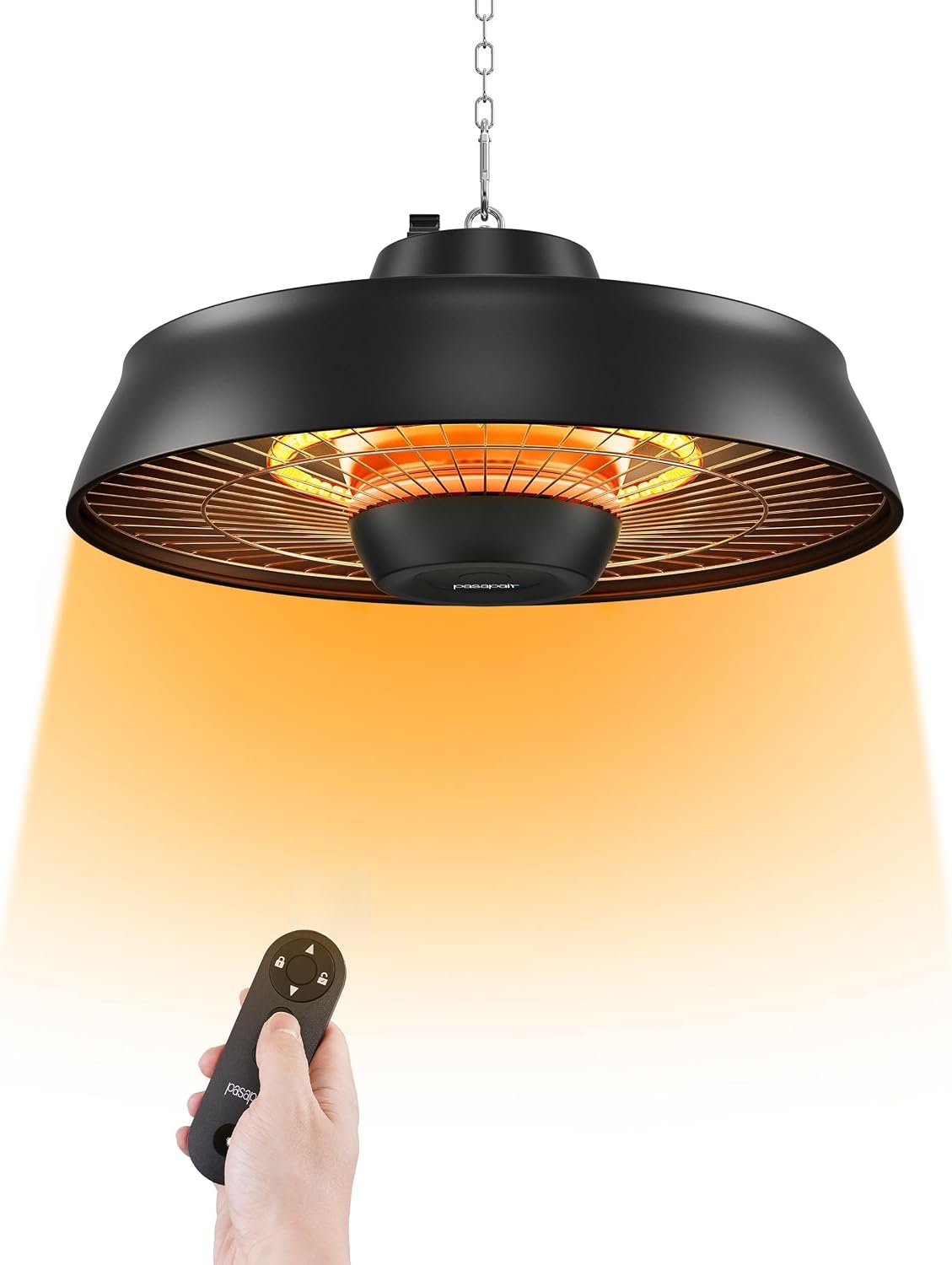 Detalle de pasapair TSH-RH2 1500W Carbon Infrared Hanging Heater with Remote